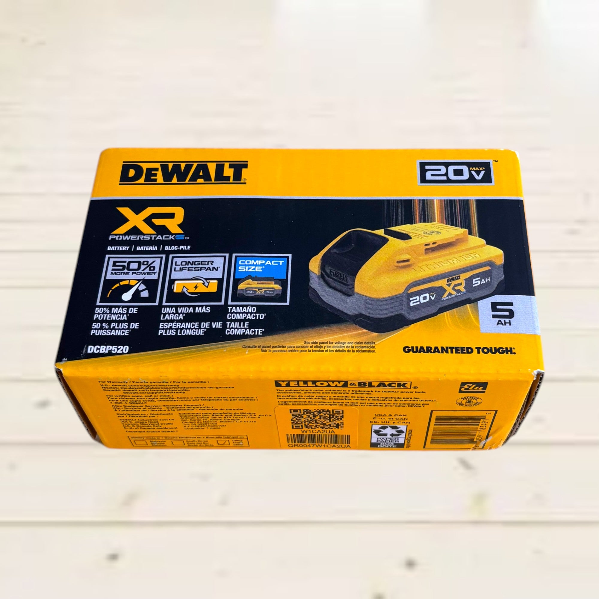 DEWALT (DCBP520) 20V MAX XR POWERSTACK Lithium-Ion 5.0Ah Battery