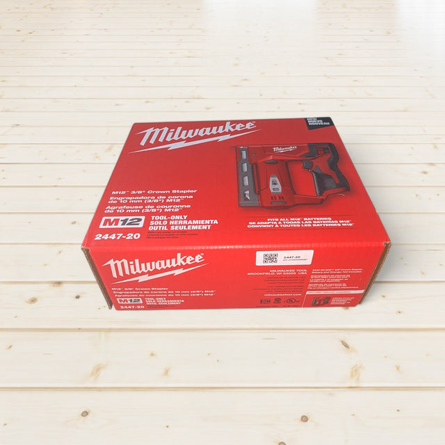 Milwaukee (2447-20) M12 12-Volt Lithium-Ion Cordless 3/8 in. Crown Stapler (Tool-Only)