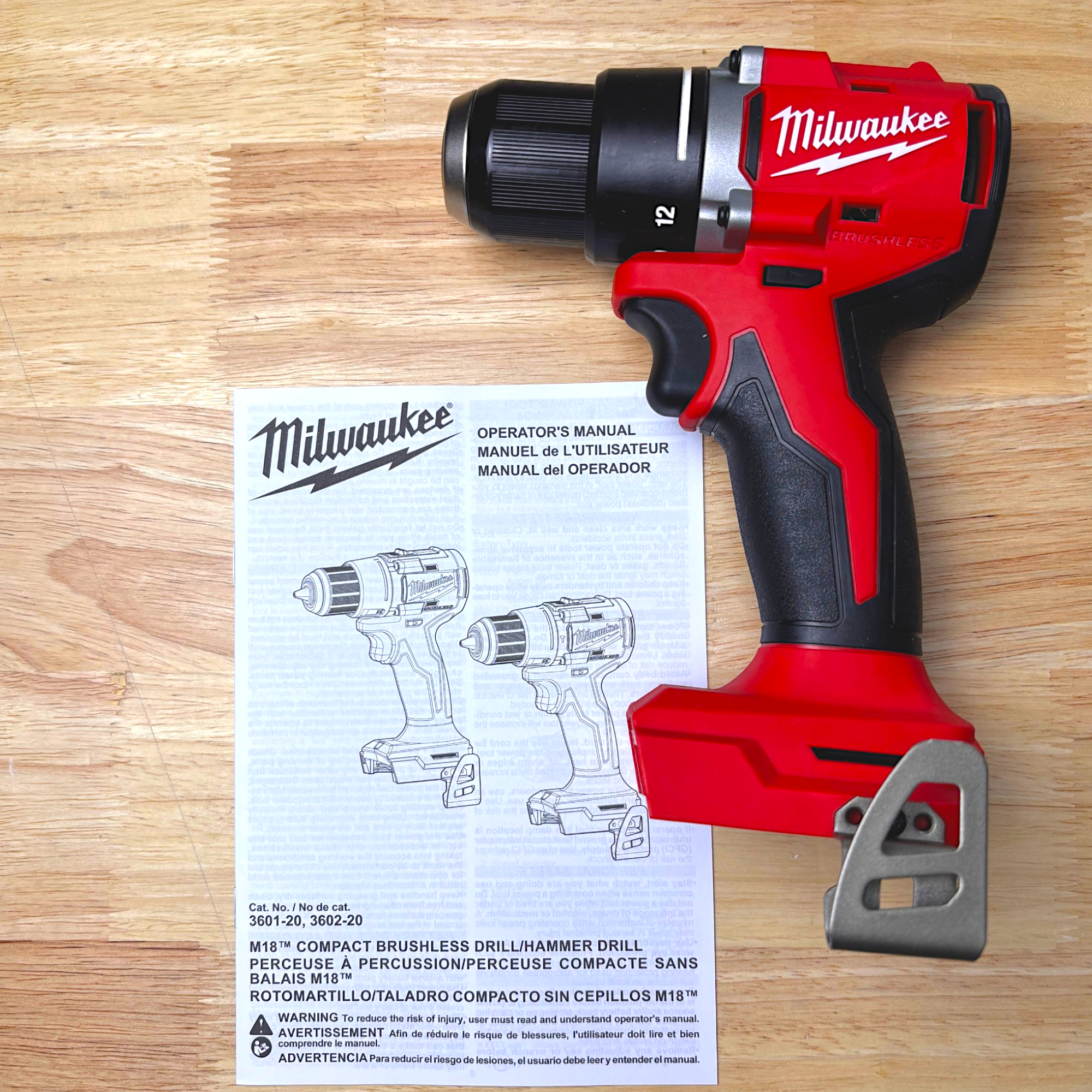 Milwaukee (3601-20) M18 18V Lithium-Ion Brushless Cordless 1/2 in. Compact Drill/Driver - genuine, brand new in secure, non-retail packaging