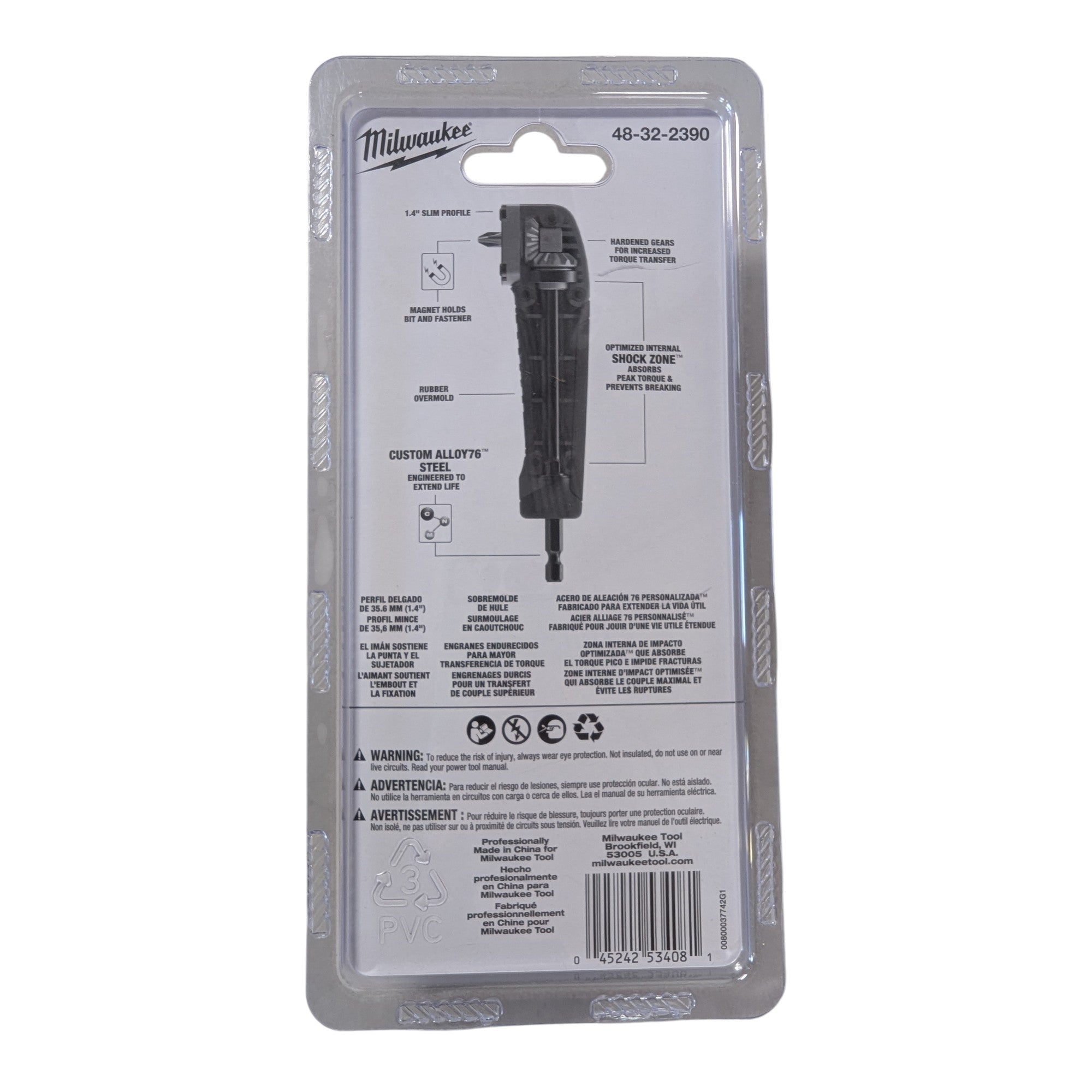 Milwaukee (48-32-2390) SHOCKWAVE Impact Duty Right Angle Drill Adapter