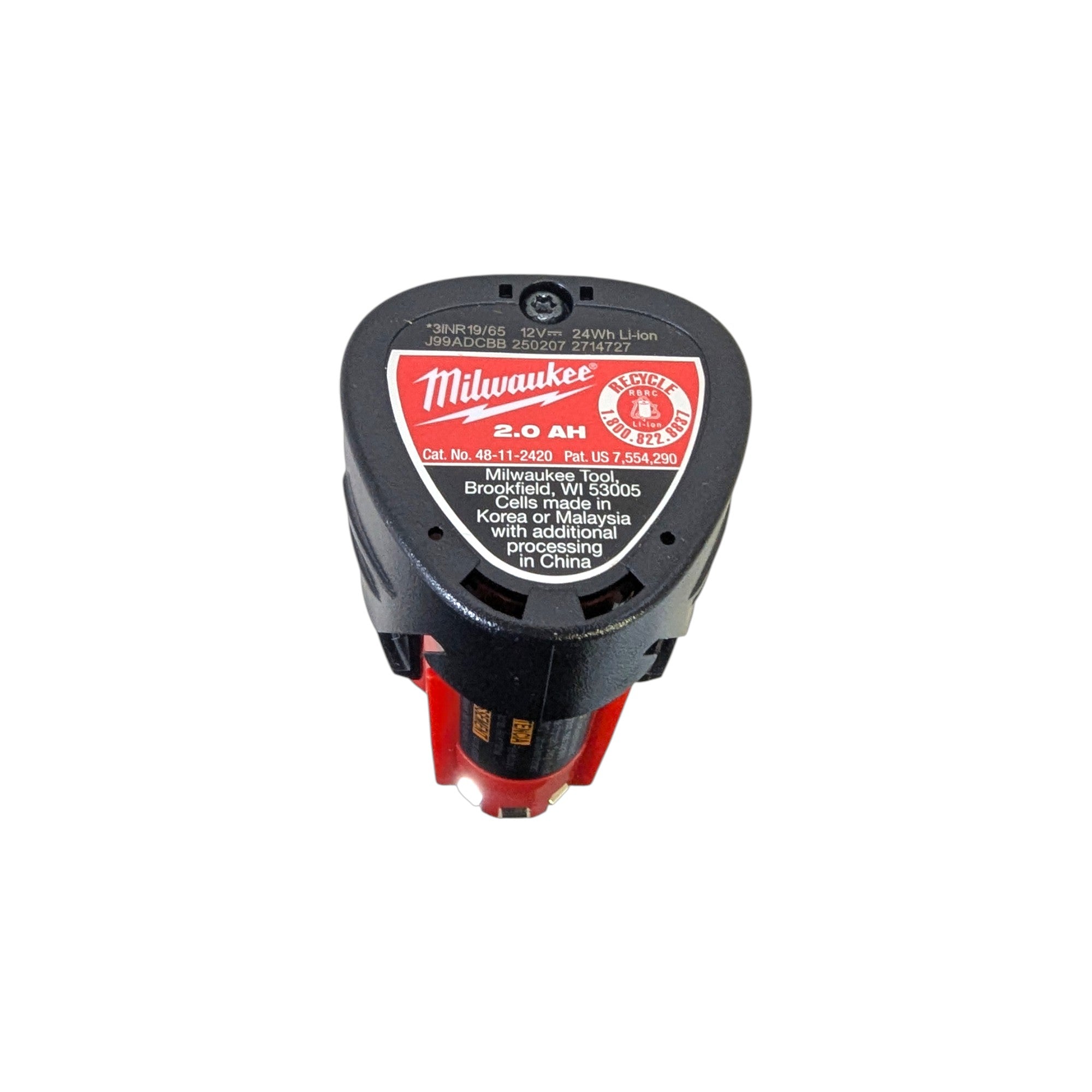 Milwaukee (48-11-2420) M12 12-Volt Lithium-Ion 2.0 Ah Compact Battery Pack