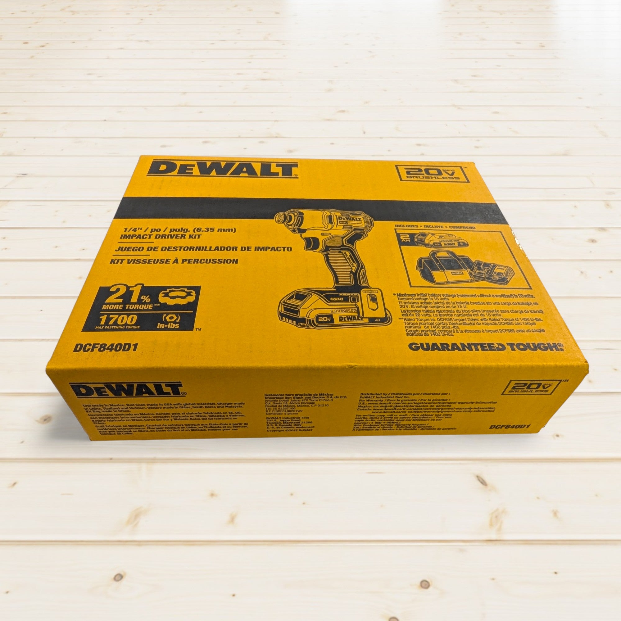 DeWalt (DCF840D1) 20-volt max 1/4-in Brushless Cordless Impact Driver (Battery Included and Charger Included)