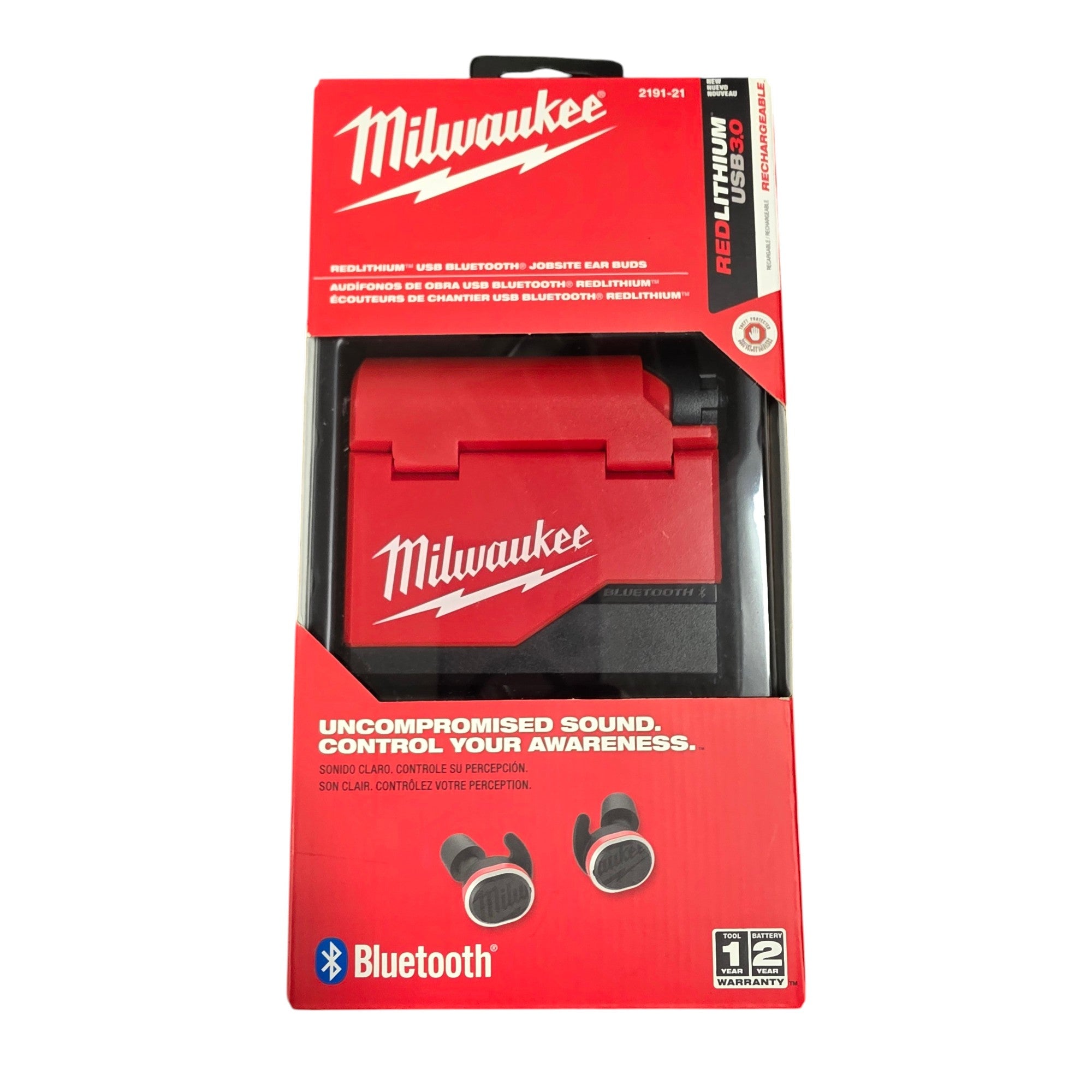 Milwaukee (2191-21) REDLITHIUM USB Bluetooth Jobsite Ear Buds