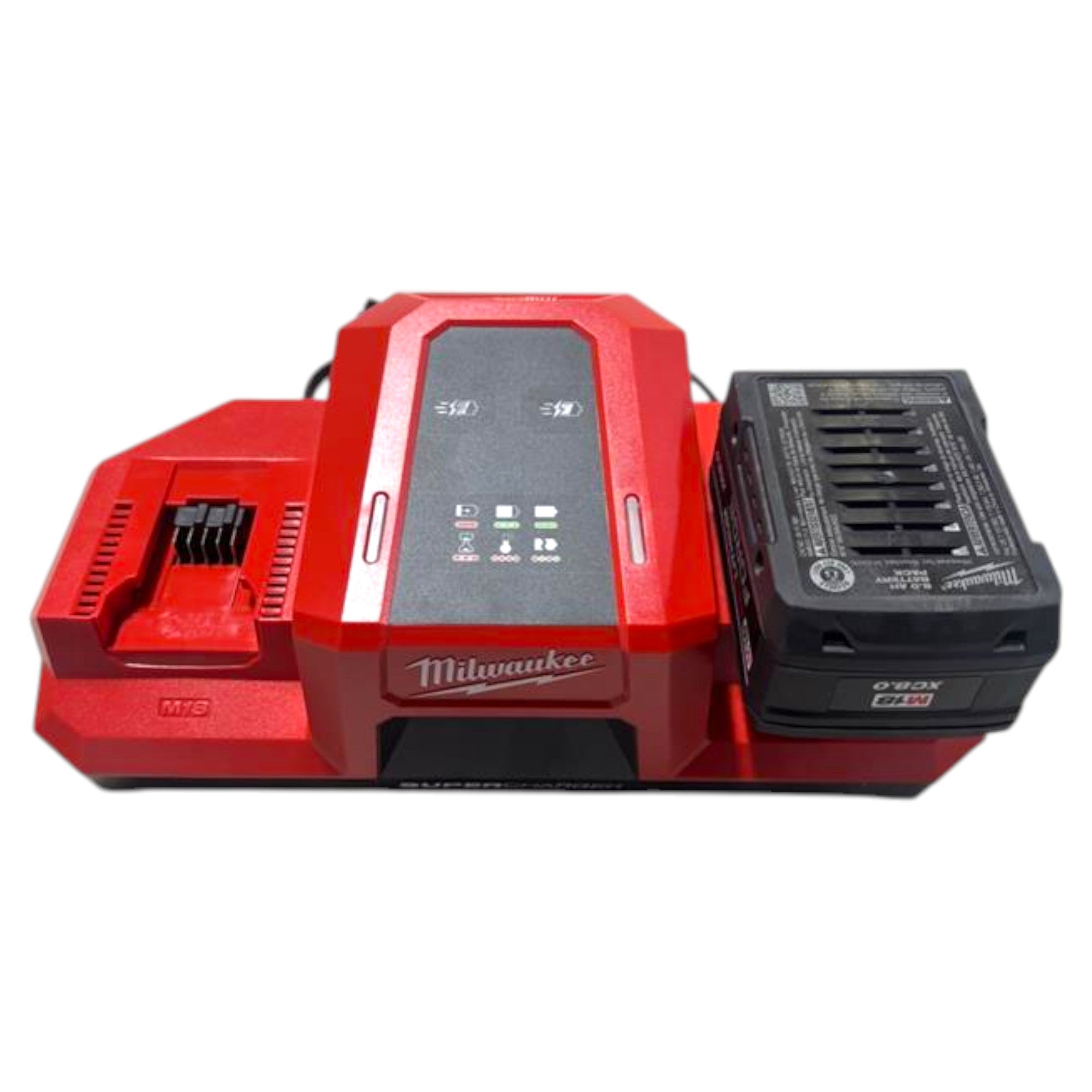 Milwaukee (48-59-1881SC) M18 18V Lithium-Ion REDLITHIUM FORGE 8.0 Ah Battery Pack with M18 18V Dual Bay Simultaneous Super Charger