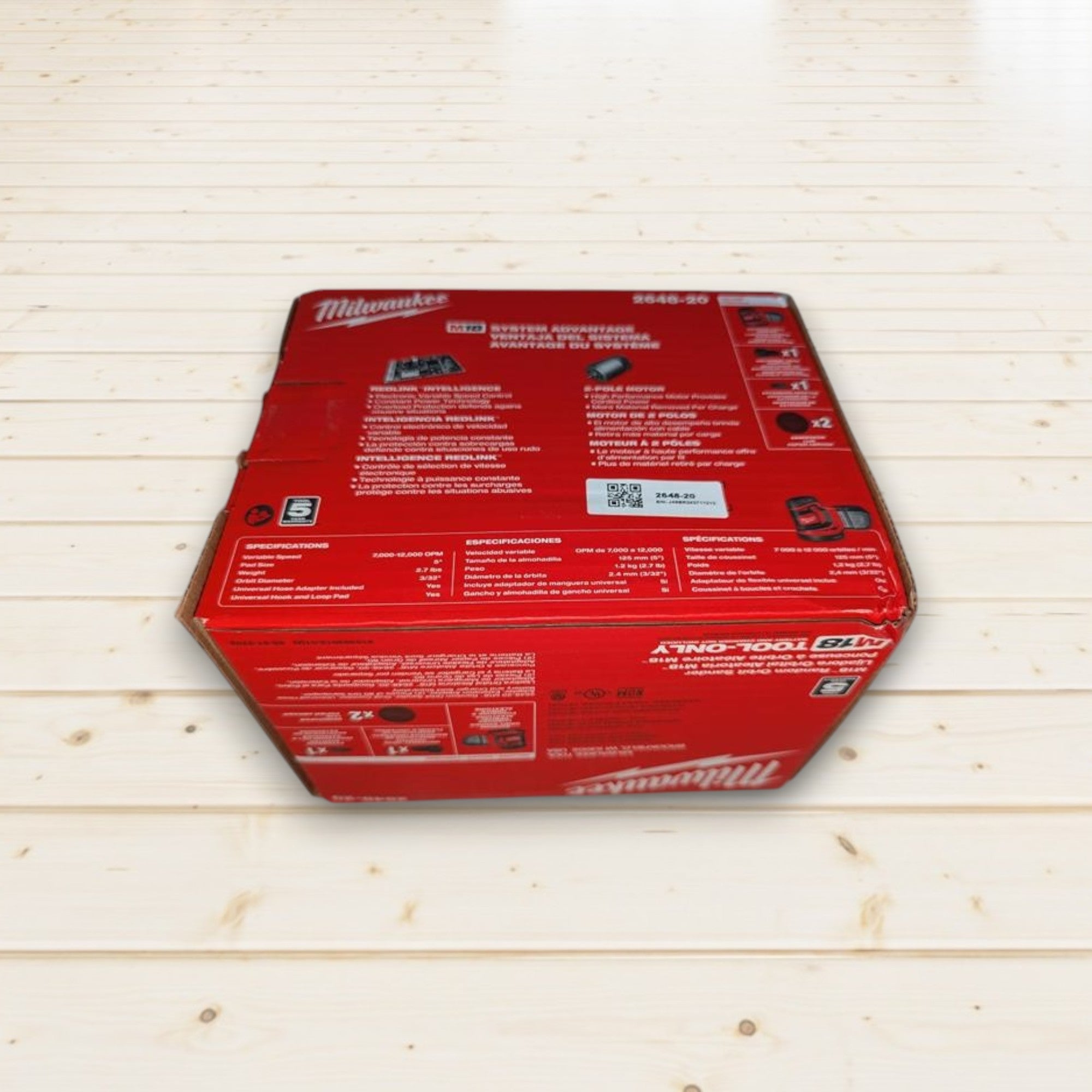 Milwaukee (2648-20) M18 18V Lithium-Ion Cordless 5 in. Random Orbit Sander (Tool-Only)