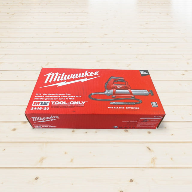 Milwaukee (2446-20) M12 12V Lithium-Ion Cordless Grease Gun (Tool-Only)