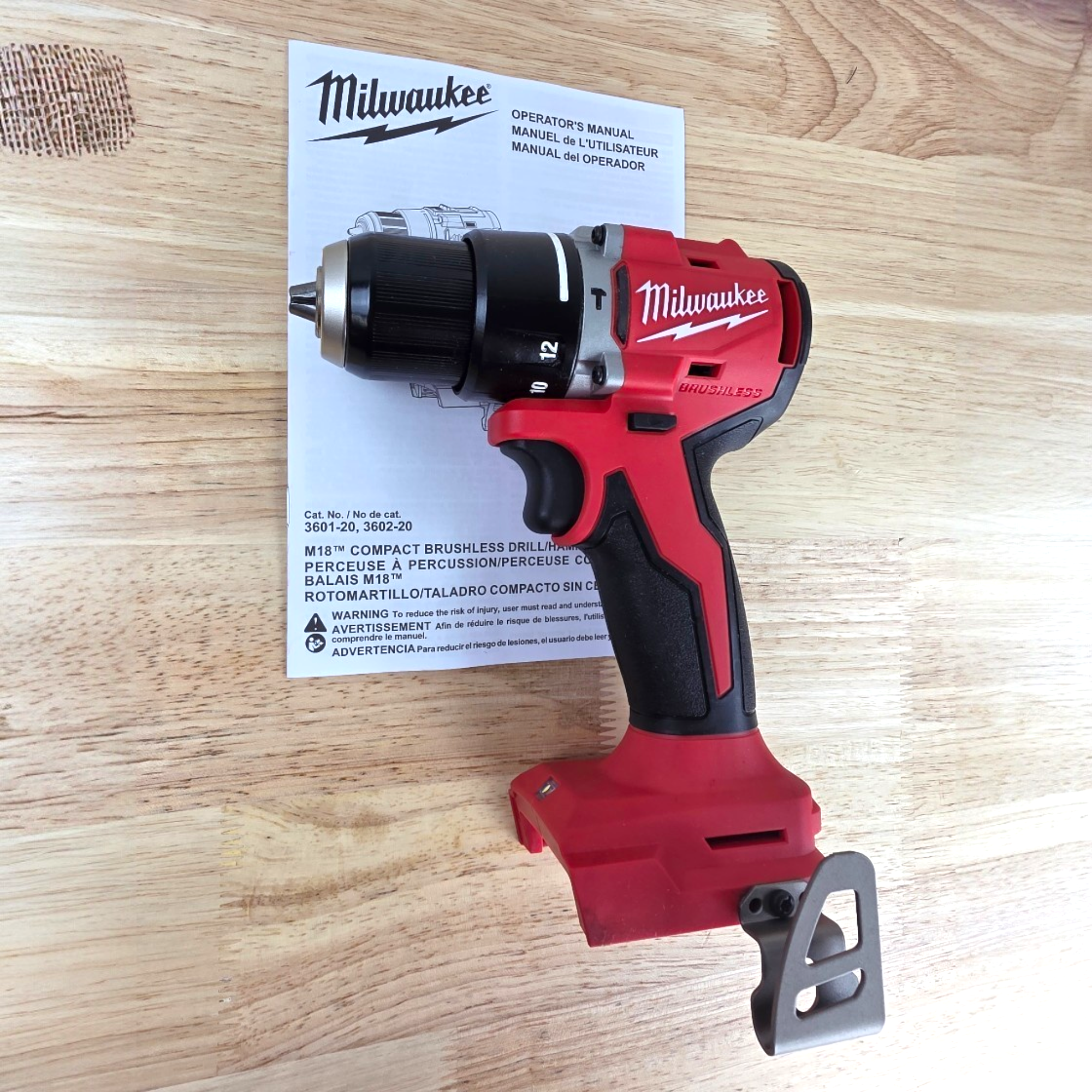 Milwaukee (3602-20) M18 18V Lithium-Ion Brushless Cordless 1/2 in. Compact Hammer Drill/Driver - genuine, brand new in secure, non-retail packaging