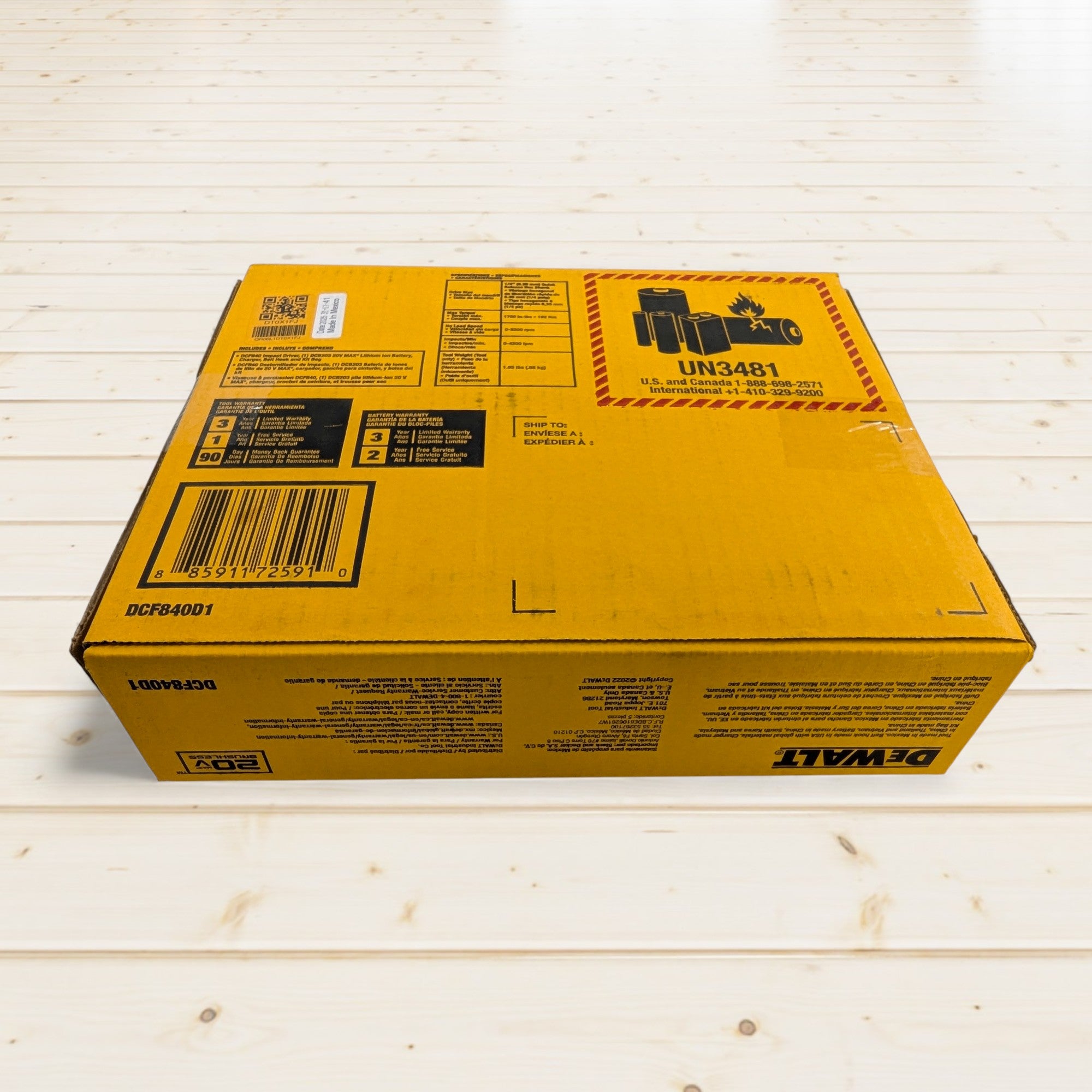 DeWalt (DCF840D1) 20-volt max 1/4-in Brushless Cordless Impact Driver (Battery Included and Charger Included)