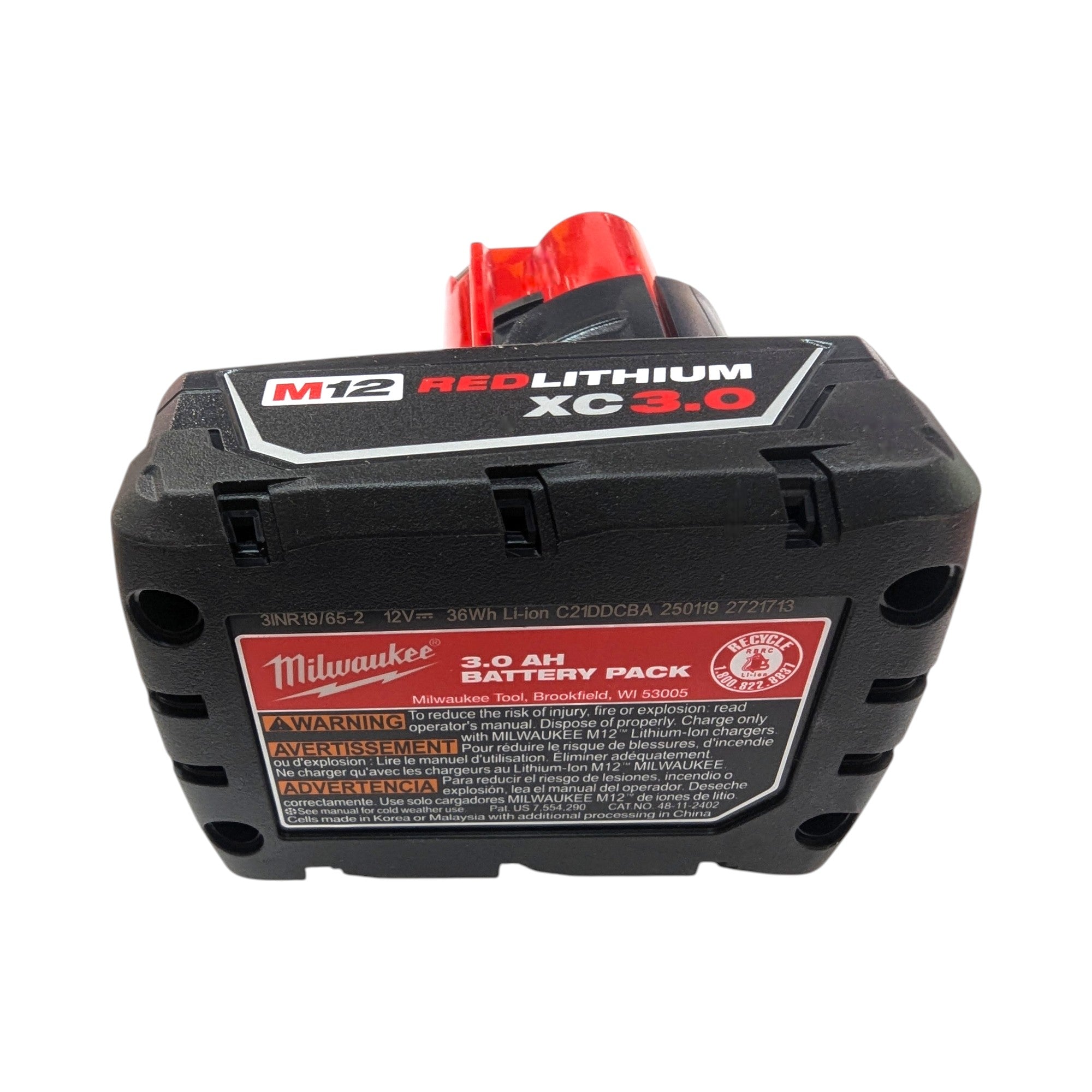 Milwaukee (48-11-2412)  M12 12-Volt Lithium-Ion XC Extended Capacity 3.0 Ah Battery Pack (2-Pack)