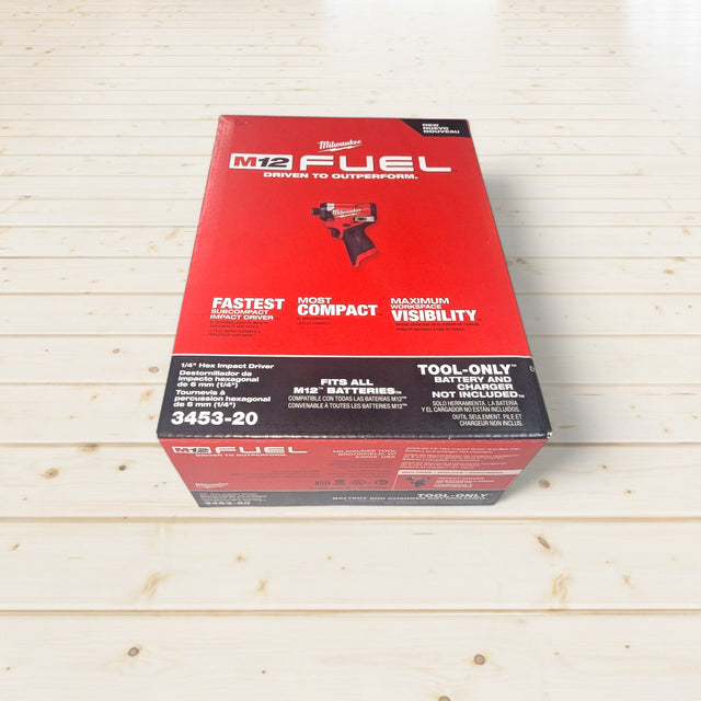 Milwaukee (3453-20) M12 FUEL 12V Lithium-Ion Brushless Cordless 1/4 in. Hex Impact Driver (Tool-Only)