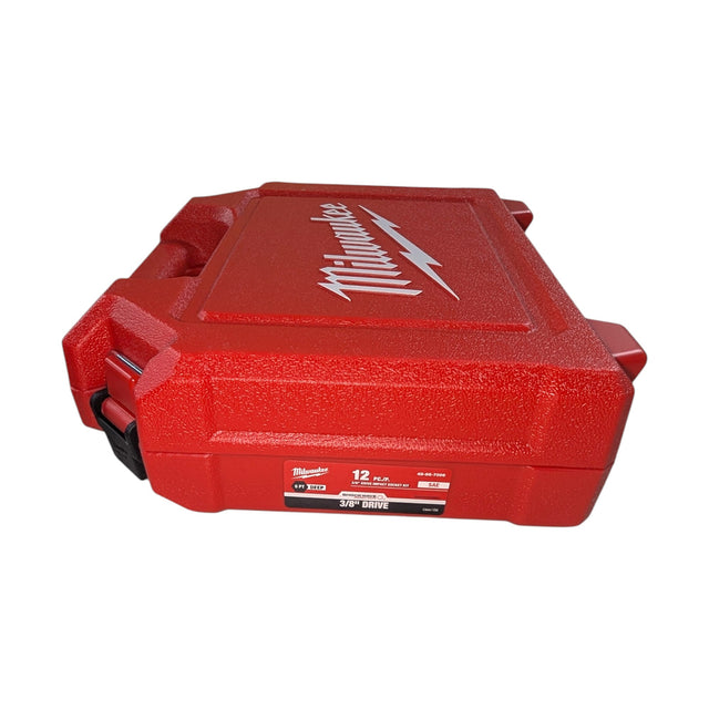 Milwaukee (49-66-7006) SHOCKWAVE 3/8 in. Drive Deep Well 6 Point Impact Socket Set (12-Piece)
