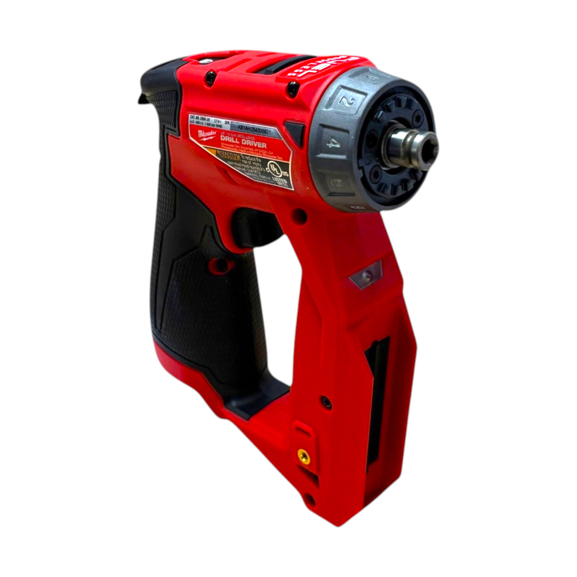 Milwaukee (2505-20) M12 FUEL 12V Lithium-Ion Brushless Cordless 4-in-1 Installation 3/8 in. Drill Driver with 4 Tool Head - genuine, brand new in secure, non-retail packaging