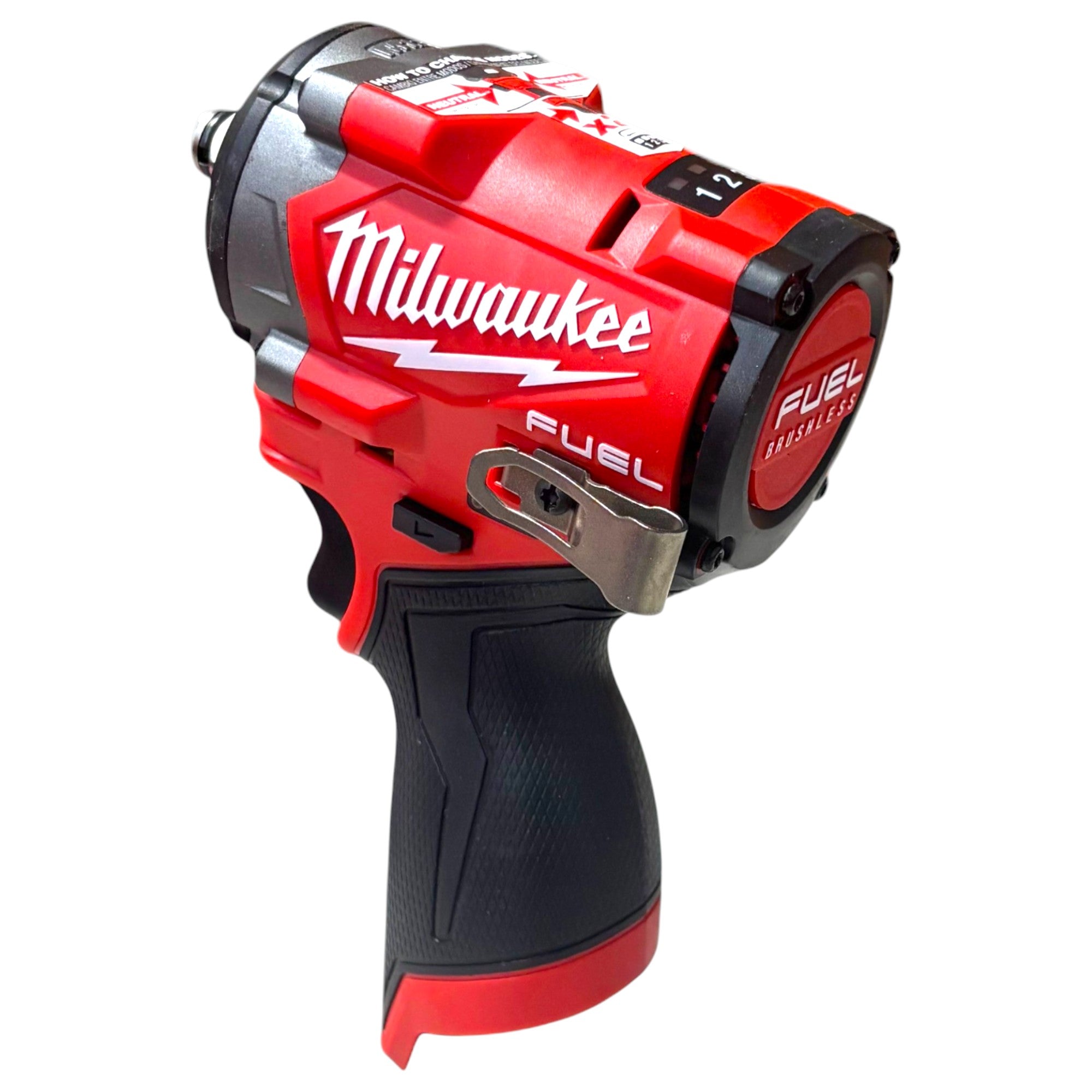 Milwaukee (2563-22)  M12 FUEL 12V Li-Ion Brushless Cordless Stubby 1/2 in. Impact Wrench Kit w/(1) 5.0Ah & (1) 2.5 Ah High Output Batteries