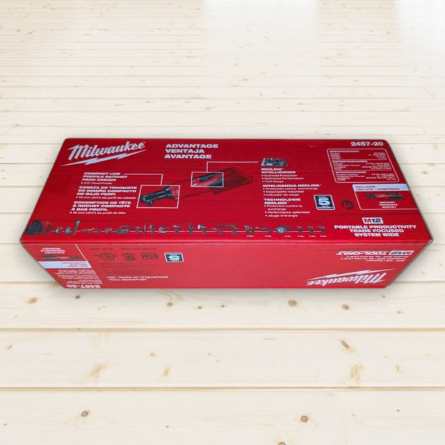 Milwaukee (2457-20) M12 12V Lithium-Ion Cordless 3/8 in. Ratchet (Tool-Only)