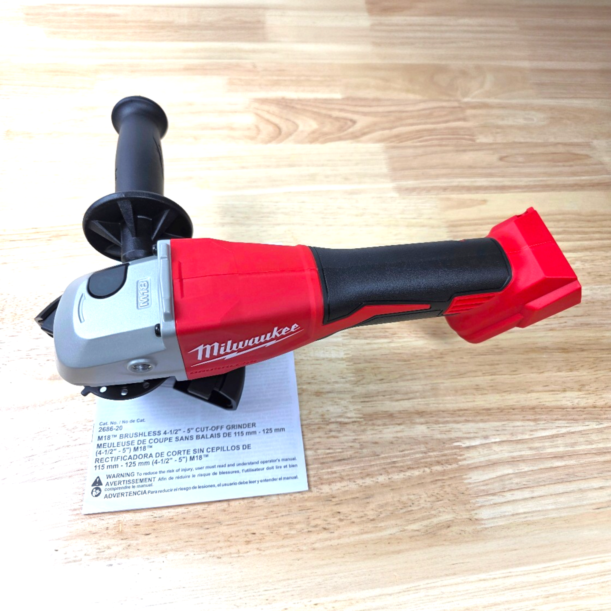 Milwaukee (2686-20) M18 18V Lithium-Ion Brushless Cordless 4-1/2 in./5 in. Grinder w/Paddle Switch - genuine, brand new in secure, non-retail packaging