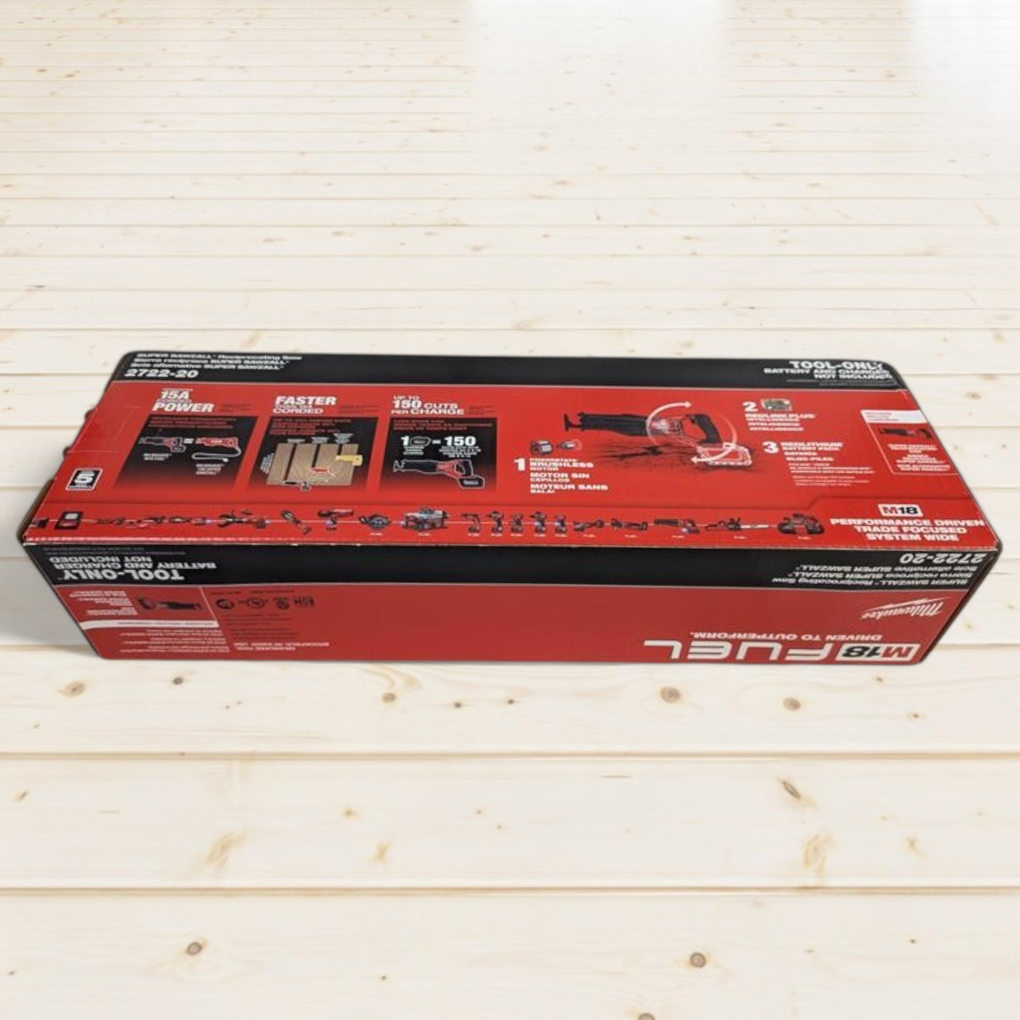 Milwaukee (2722-20) M18 FUEL 18V Lithium-Ion Brushless Cordless Super SAWZALL Orbital Reciprocating Saw (Tool-Only)