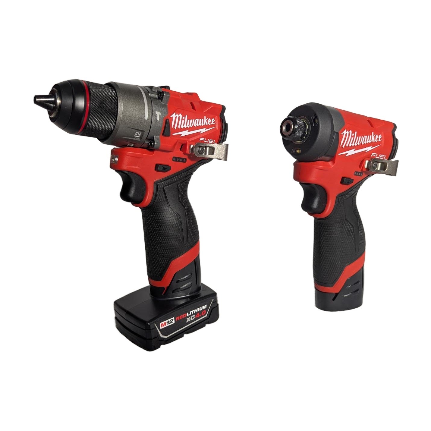 Milwaukee M12 FUEL 12-Volt Lithium-Ion Brushless Cordless Hammer Drill and Impact Driver Combo Kit w/2 Batteries and Bag (2-Tool) 3497-22
