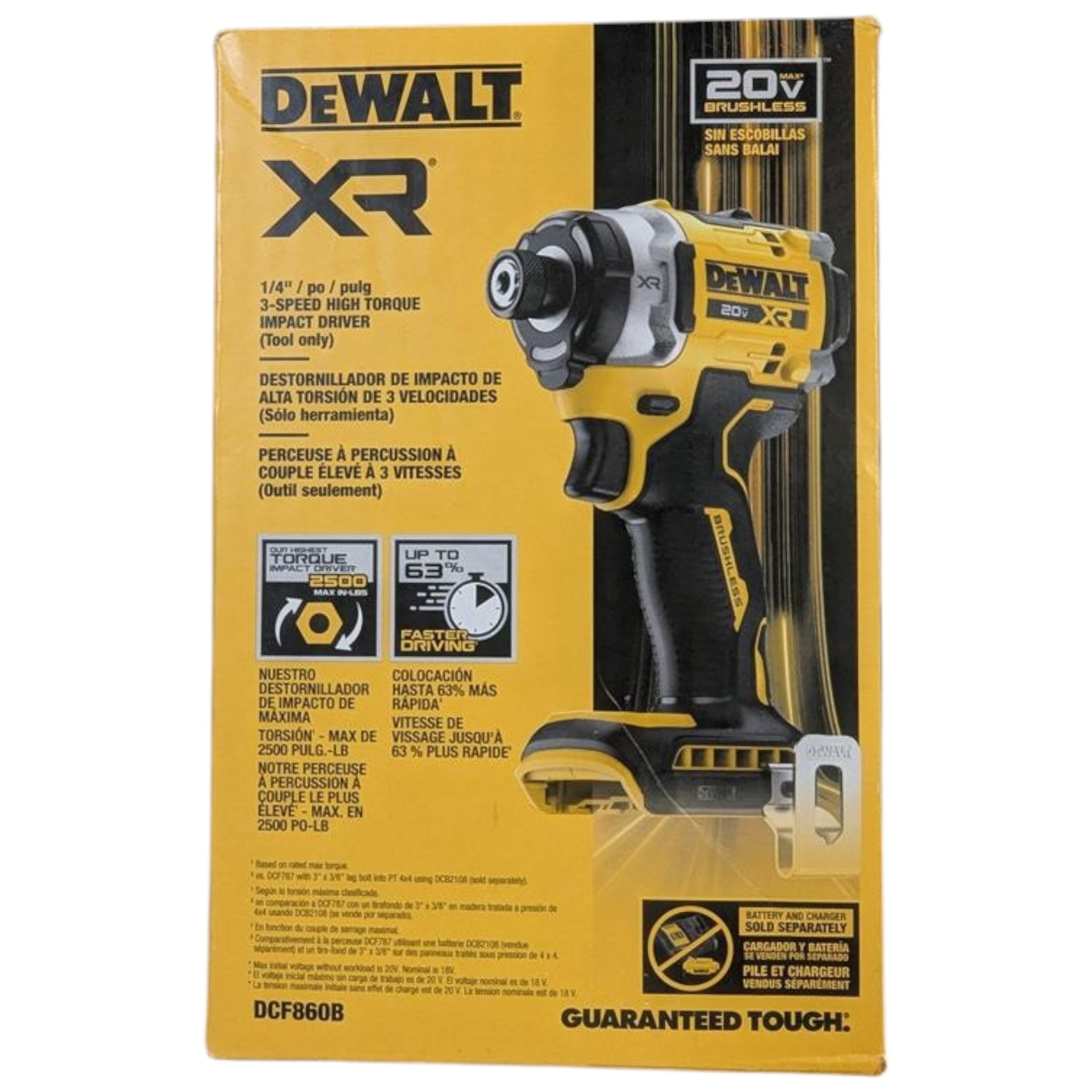 DEWALT (DCF860B) 20V MAX XR Cordless Impact Driver (Tool Only)