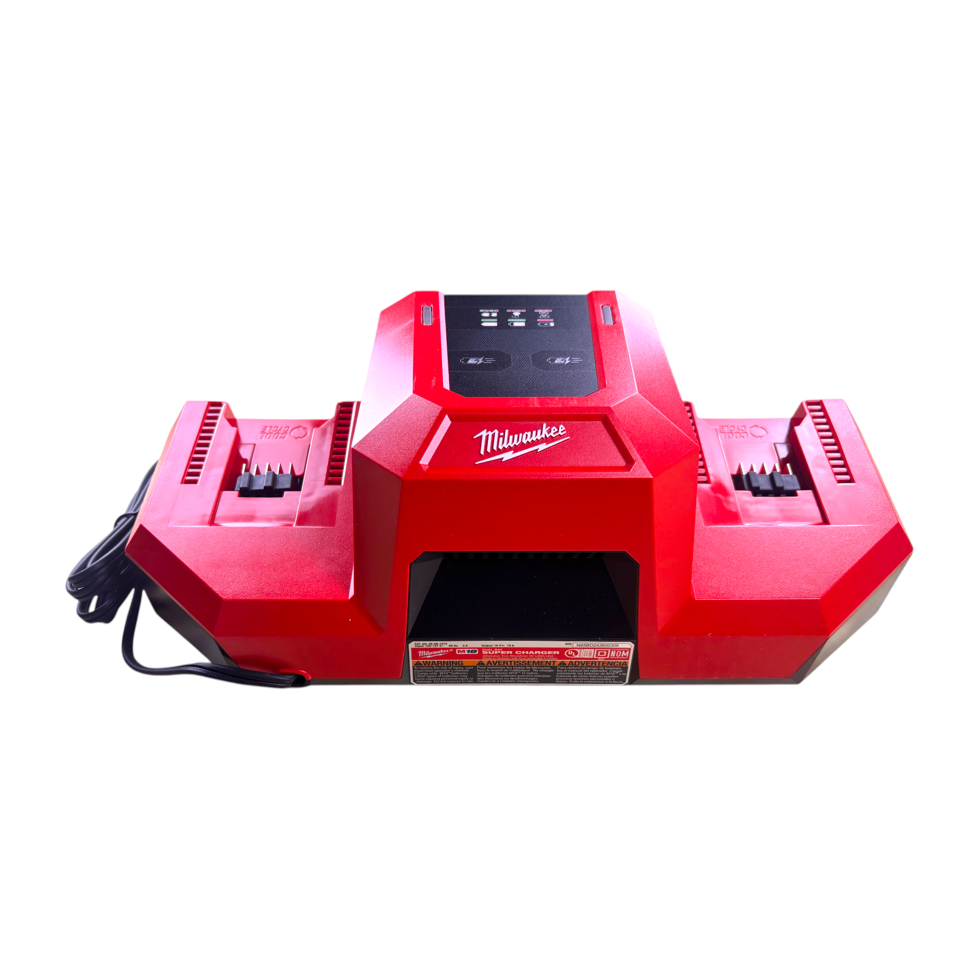 Milwaukee (48-59-1815) M18 18V Dual Bay Simultaneous Super Charger - genuine, brand new in secure, non-retail packaging
