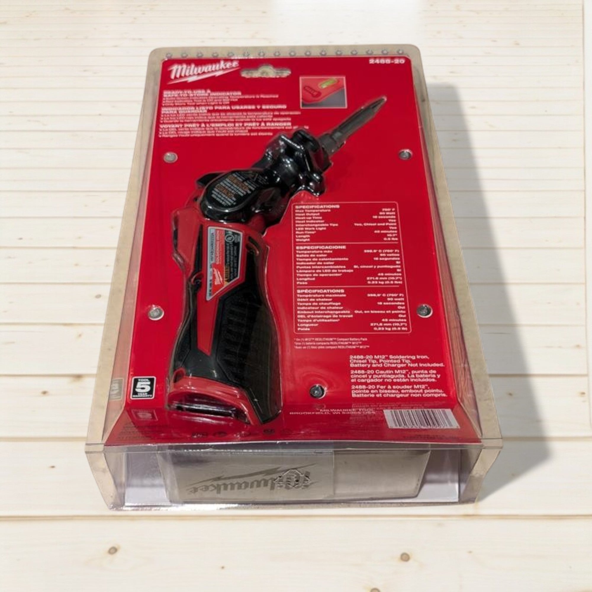 Milwaukee (2488-20) M12 12-Volt Lithium-Ion Cordless Soldering Iron (Tool-Only)