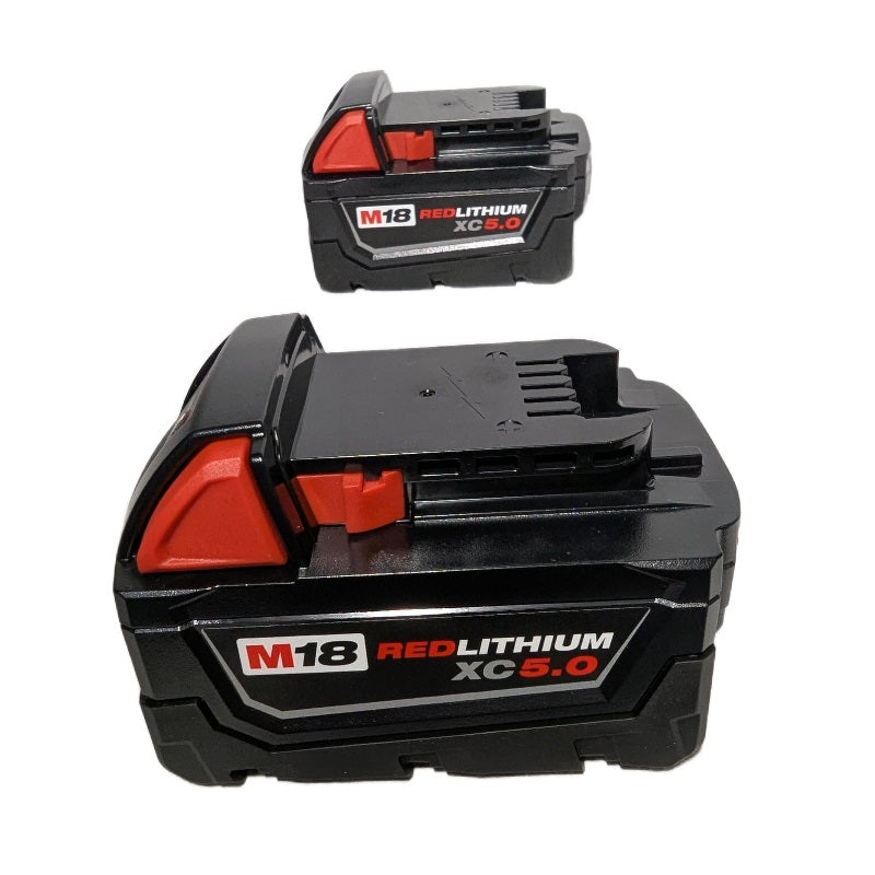 Milwaukee (48-11-1856) M18 18-Volt Lithium-Ion (1) High Output 6.0Ah Battery and (2) 5.0Ah Battery (3-Pack)