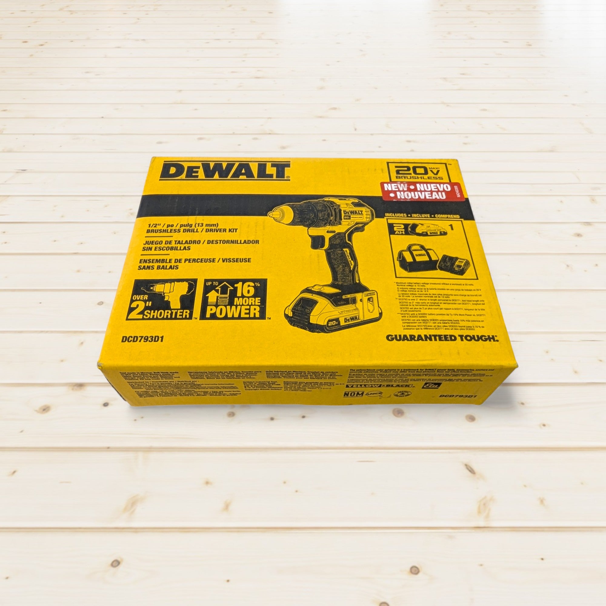 DeWalt (DCD793D1) 20-volt Max 1/2-in Keyless Brushless Cordless Drill 1 -Batteries Included