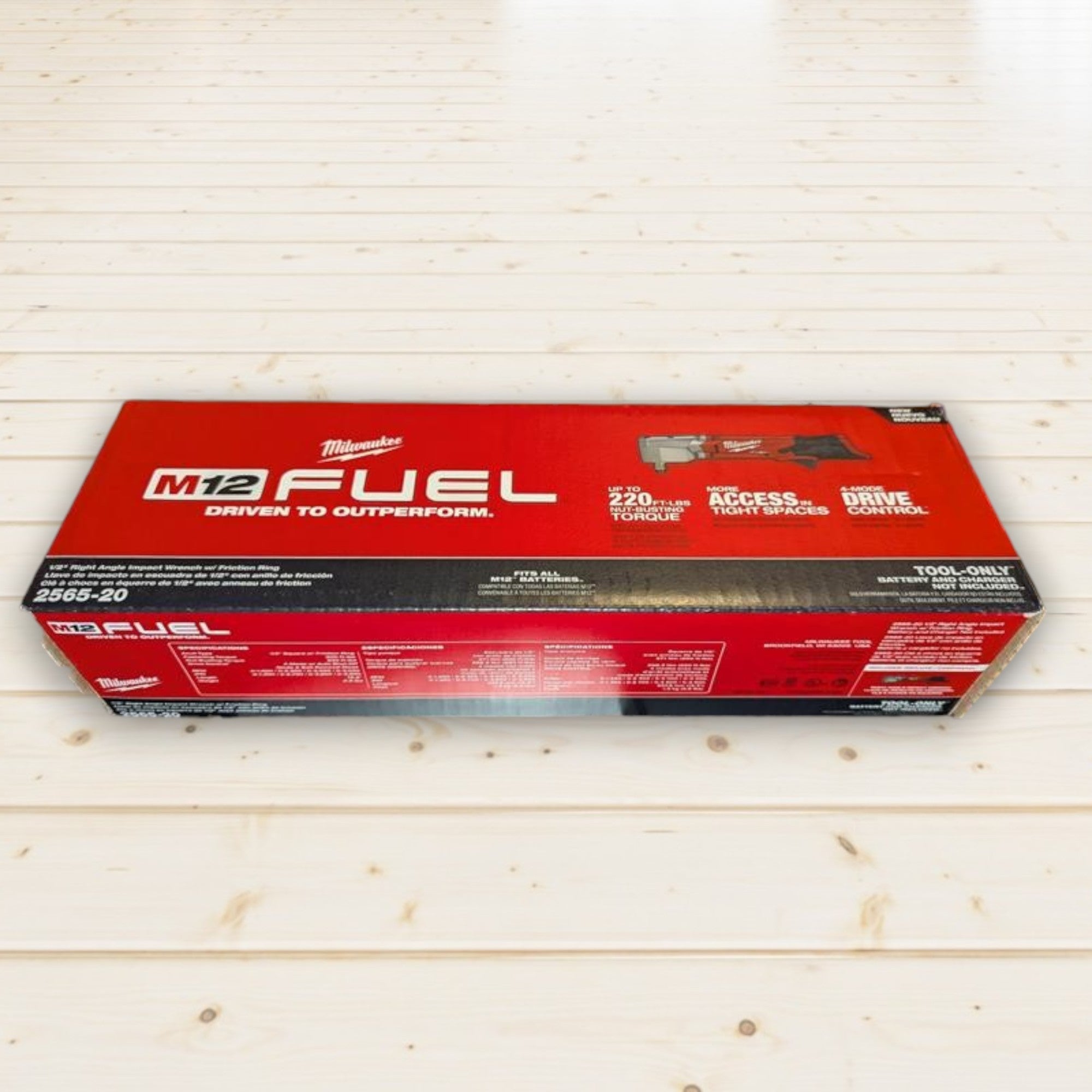 Milwaukee (2565-20) M12 FUEL 12V Lithium-Ion Brushless Cordless 1/2 in. Right Angle Impact Wrench (Tool-Only)