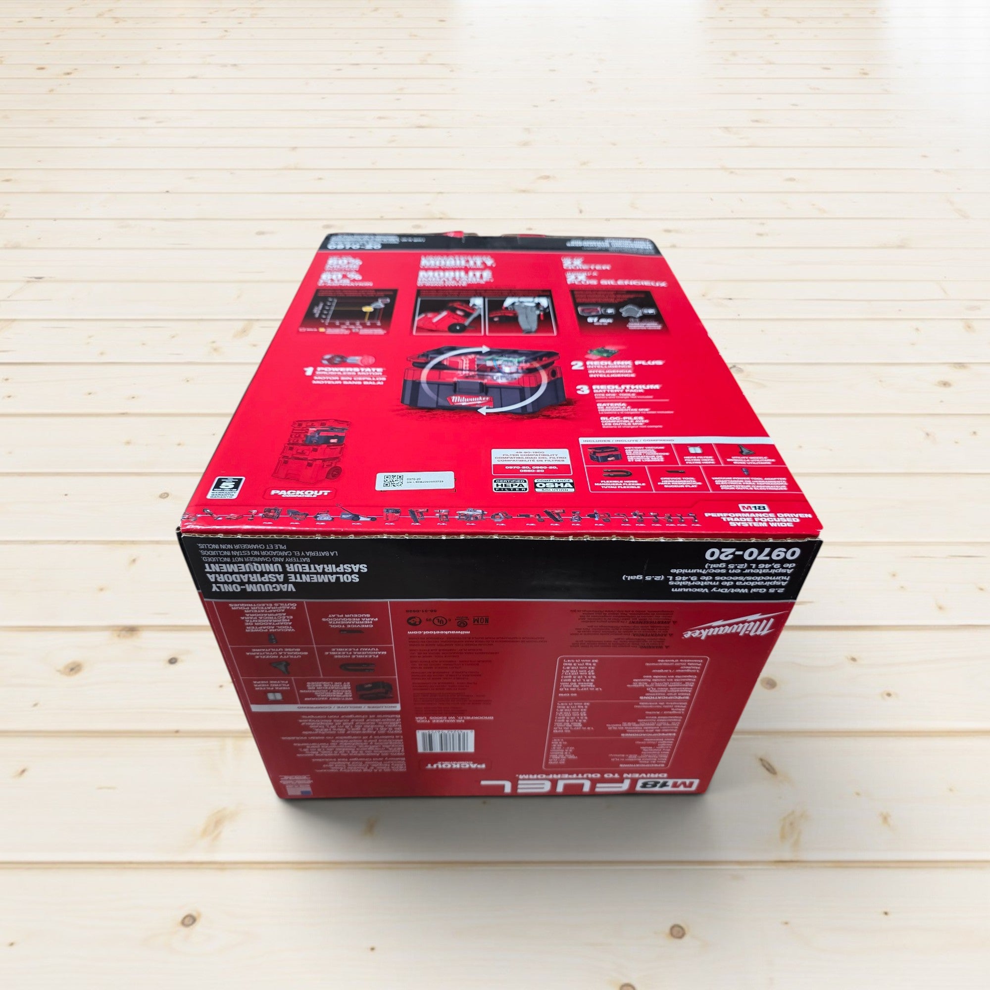 Milwaukee (0970-20) M18 FUEL PACKOUT 18-Volt Lithium-Ion Cordless 2.5 Gal. Wet/Dry Vacuum (Vacuum-Only)