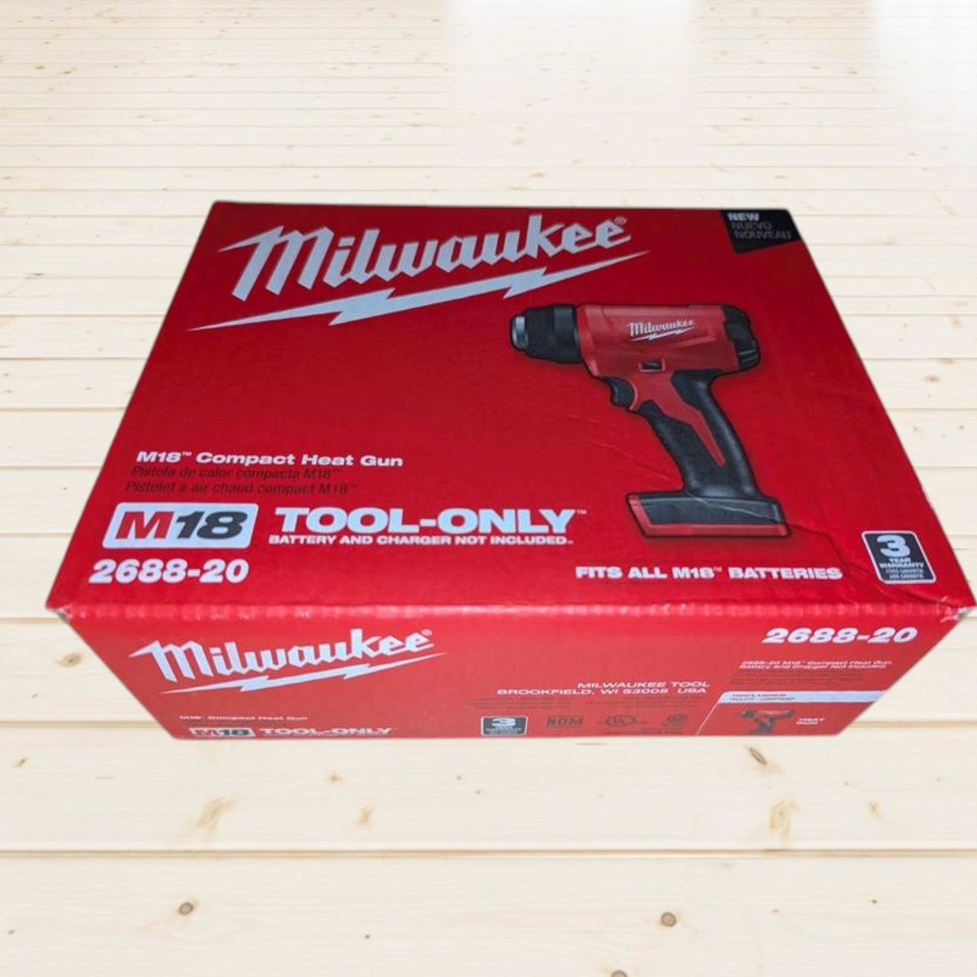 Milwaukee (2688-20) M18 18V Lithium-Ion Cordless Compact Heat Gun (Tool-Only)