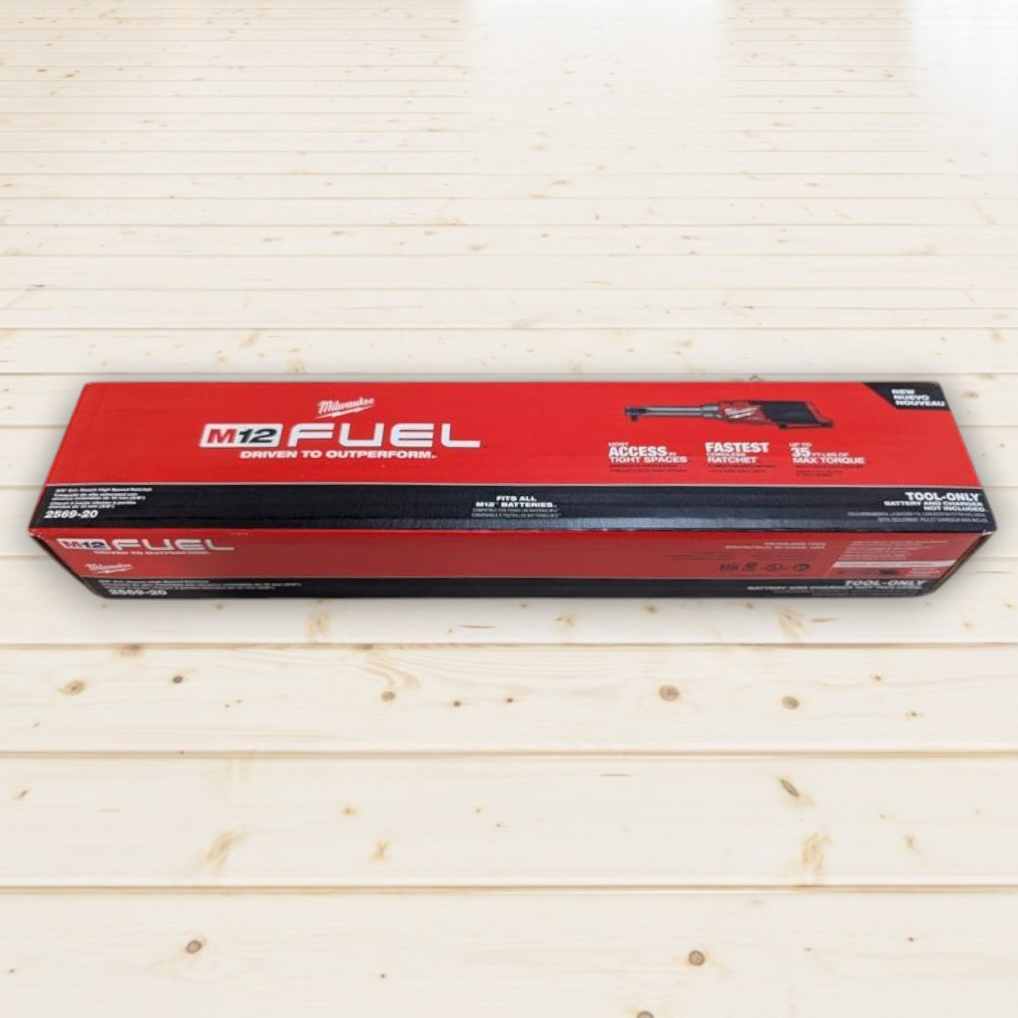 Milwaukee (2569-20) M12 FUEL 12V Lithium-Ion Brushless Cordless 3/8 in. Extended Reach High Speed Ratchet (Tool Only)