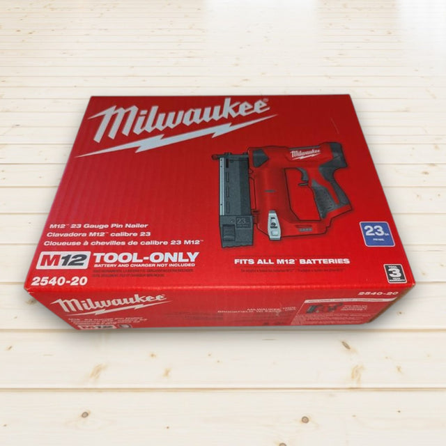 Milwaukee M12 12-Volt 23-Gauge Lithium-Ion Cordless Pin Nailer (Tool-Only) 2540-20