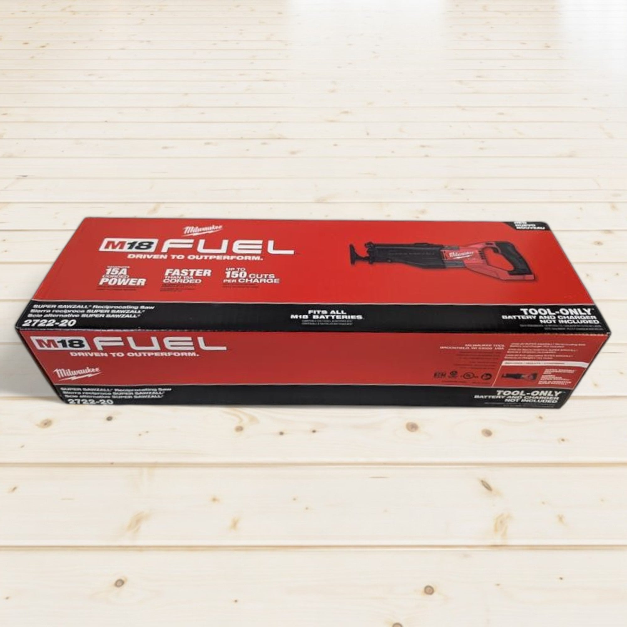 Milwaukee (2722-20) M18 FUEL 18V Lithium-Ion Brushless Cordless Super SAWZALL Orbital Reciprocating Saw (Tool-Only)