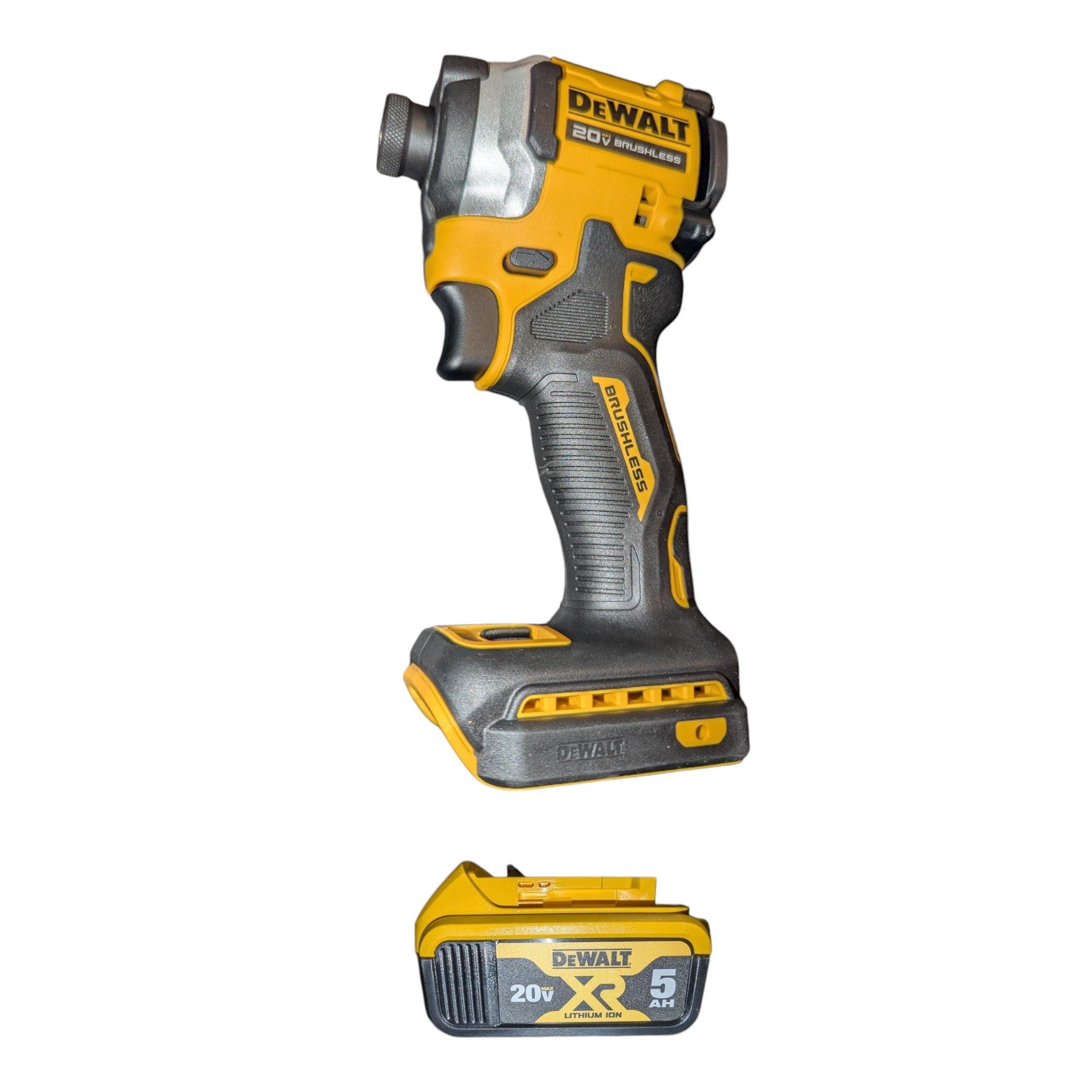 DEWALT ATOMIC 20V MAX Lithium-Ion Cordless 1/4 in. Brushless Impact Driver Kit, 5 Ah Battery, Charger, and Bag DCF850P1