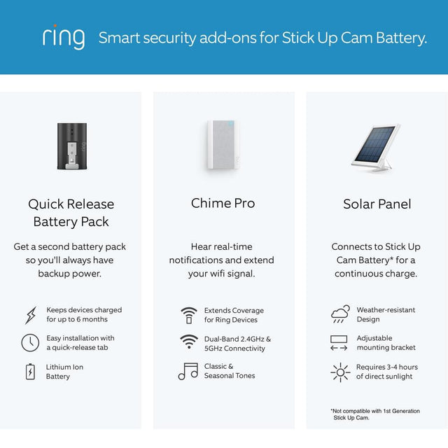 Ring Stick Up Cam Battery - Indoor/Outdoor Smart Security Camera with Two-Way Talk, Color Night Vision, Live View, Black B0C5QSN9YB