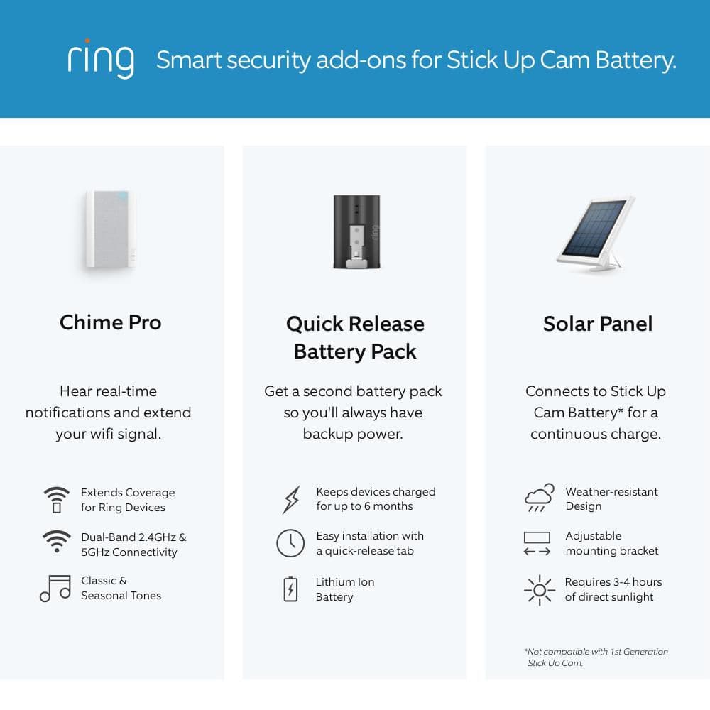 Ring (B0C5QSN9YB) Stick Up Cam Battery - Indoor/Outdoor Smart Security Camera with Two-Way Talk, Color Night Vision, Live View, Black