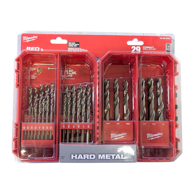 Milwaukee (48-89-2332) Cobalt Red Helix Drill Bit Set for Drill Driver ...