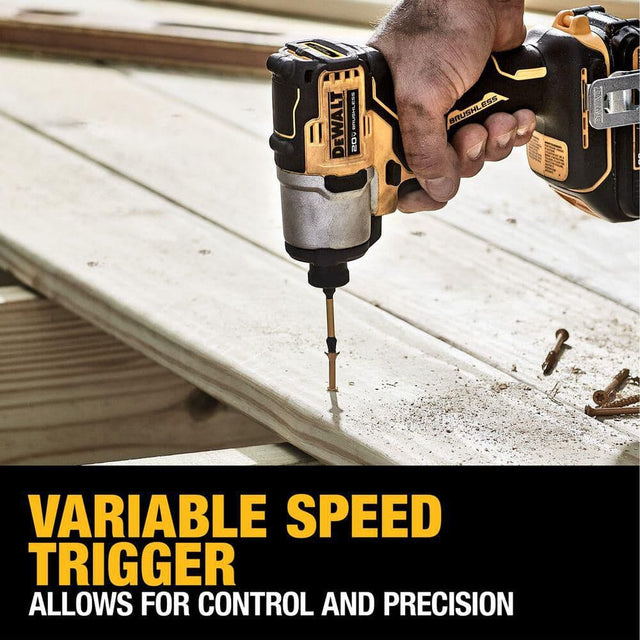 DEWALT (DCK228E2) 20V MAX Lithium-Ion 2-Tool Cordless Brushless Combo Kit with (2) Powerstack 1. 7Ah Batteries and Charger