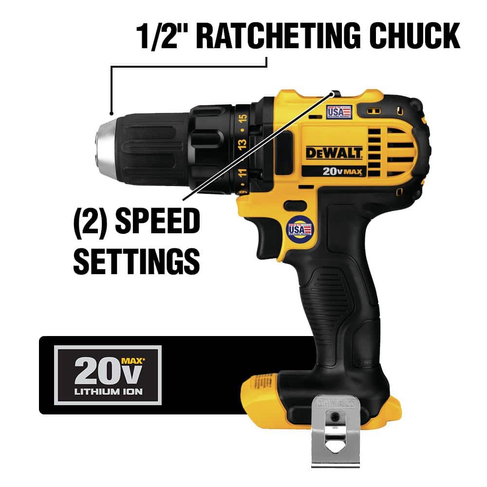 DEWALT (DCK423D2) 20V MAX Cordless 4 Tool Combo Kit with (2) 20V 2.0Ah Batteries and Charger