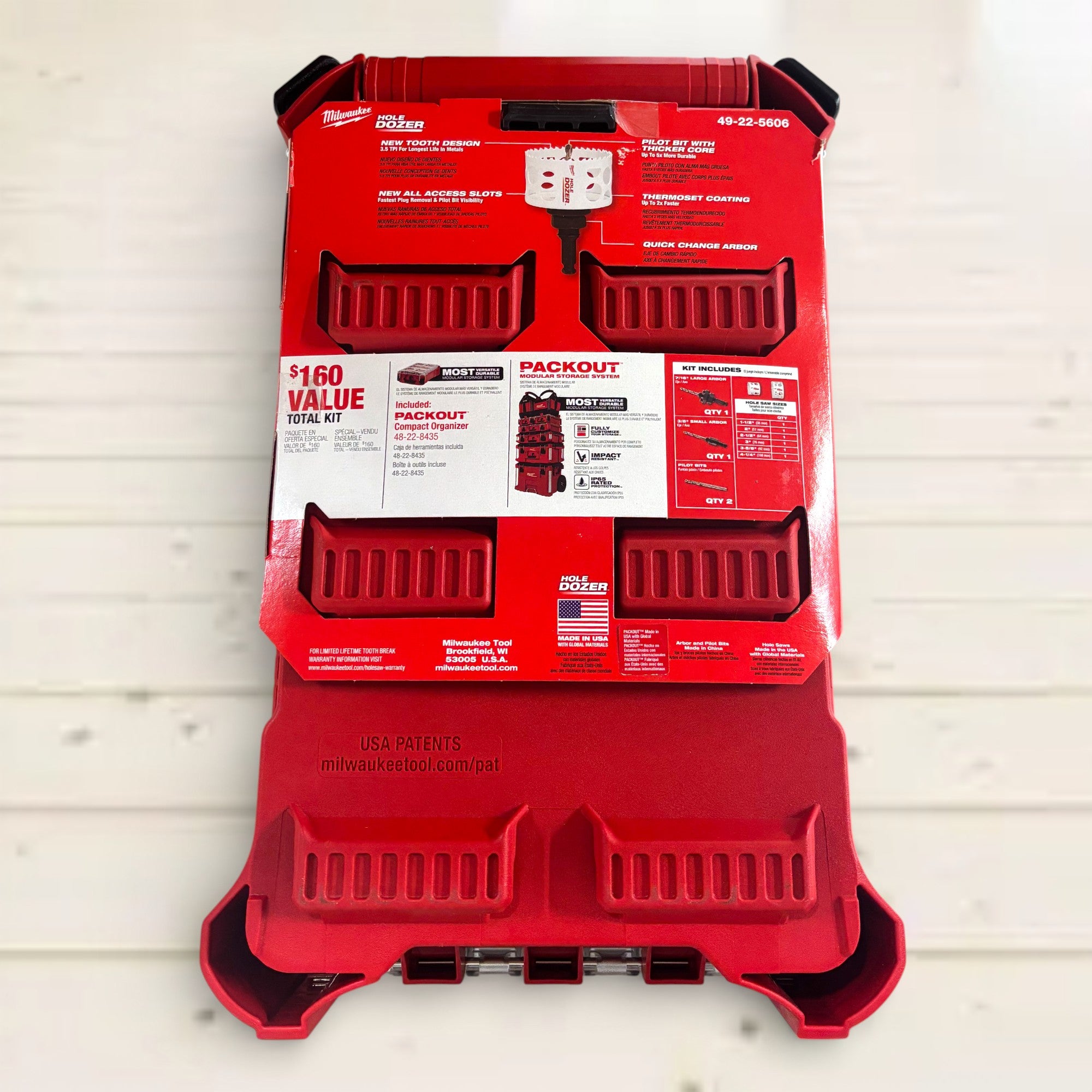 Milwaukee (49-22-5606)  Hole Dozer Bi-Metal General Purpose Hole Saw Set with PACKOUT Compact Organizer (10-Piece)