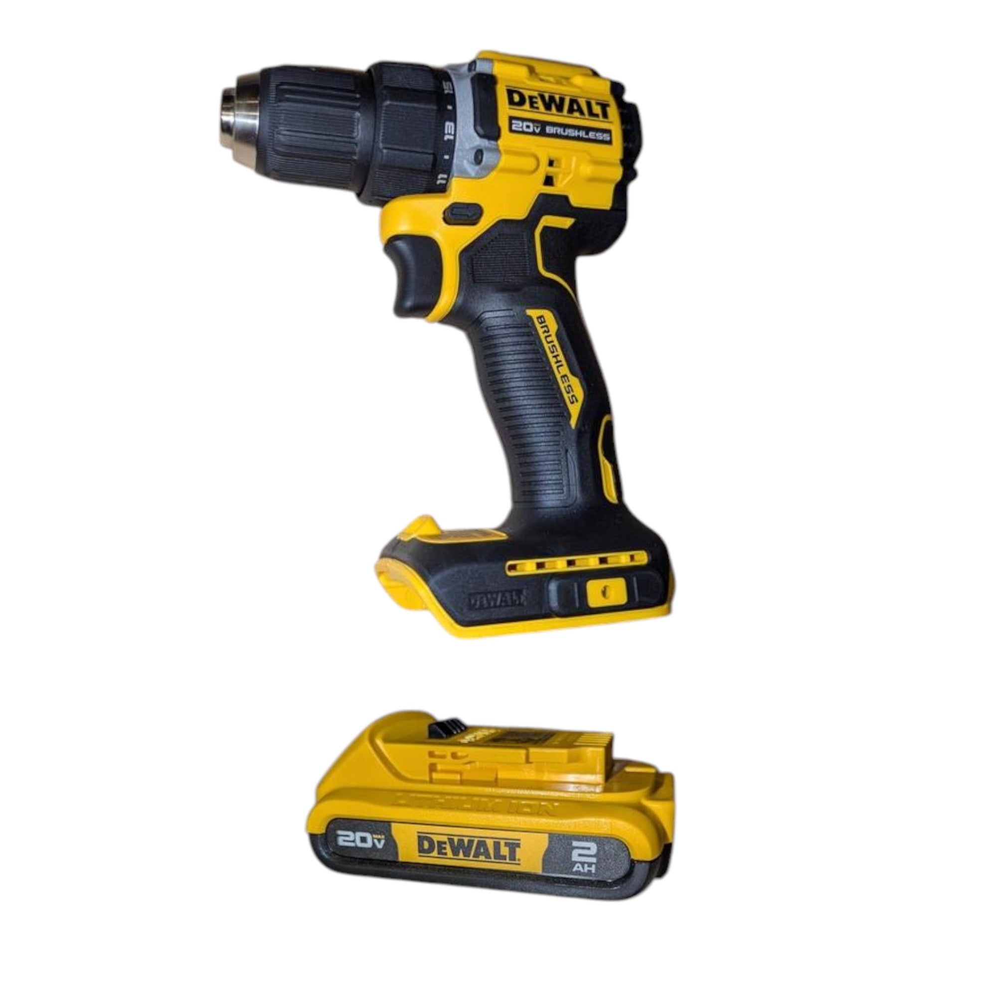 DEWALT (DCD794D1) ATOMIC 20-Volt Lithium-Ion Cordless Compact 1/2 in. Drill/Driver Kit with 2.0Ah Battery, Charger and Bag