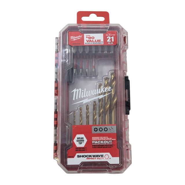 Milwaukee (48-32-5163) SHOCKWAVE Impact Duty Drill & Drive Set (21-Piece)