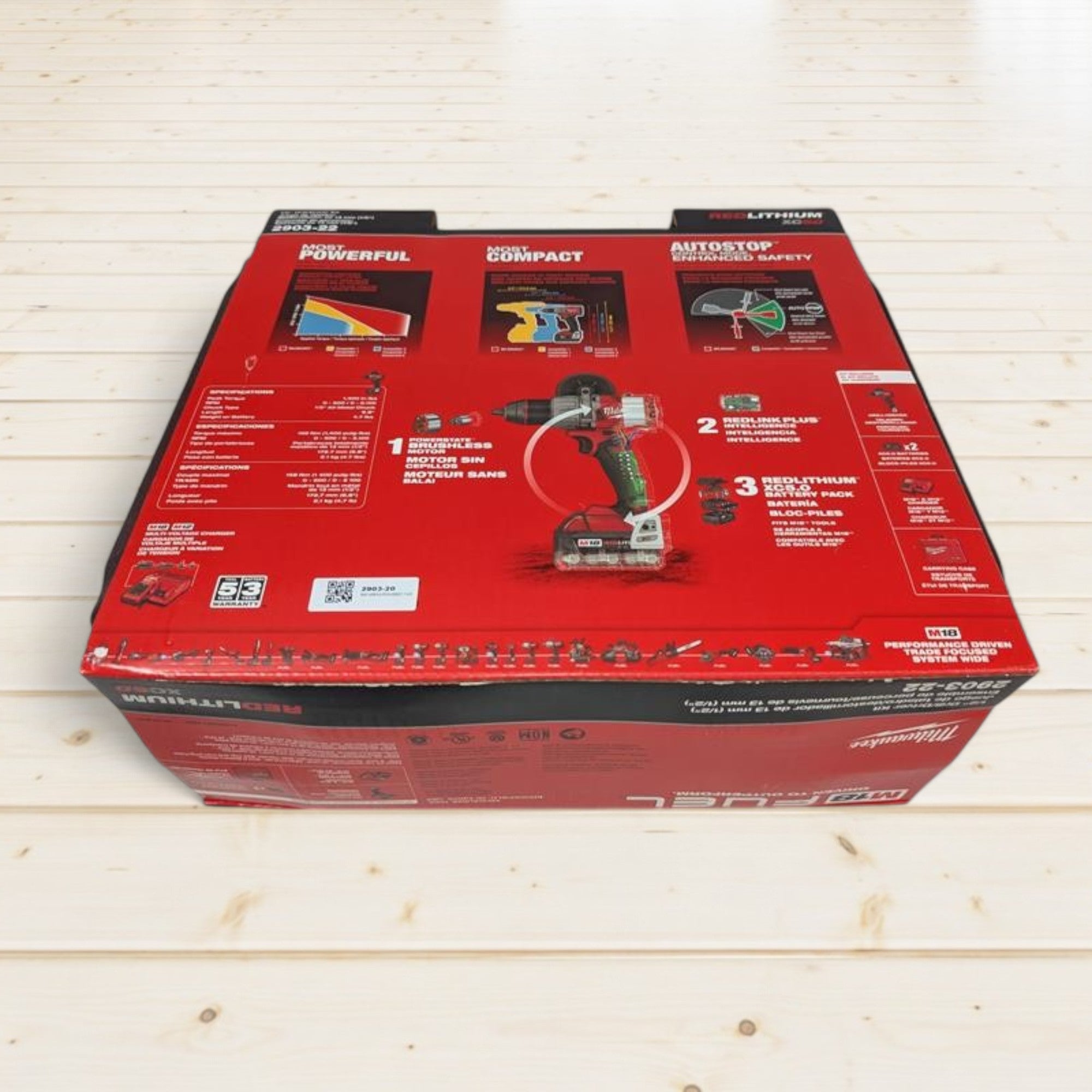 Milwaukee (2903-22) M18 FUEL 18V Lithium-Ion Brushless Cordless 1/2 in. Drill/Driver Kit W/(2) 5.0Ah Batteries, Charger, and Hard Case