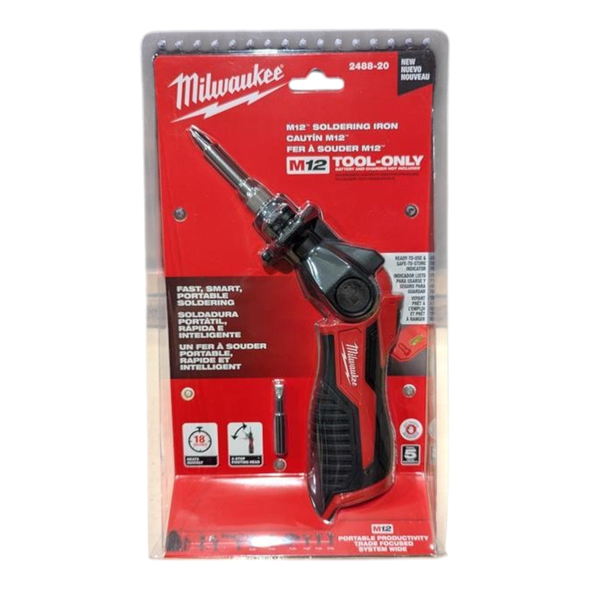 Milwaukee (2488-20) M12 12-Volt Lithium-Ion Cordless Soldering Iron (Tool-Only)