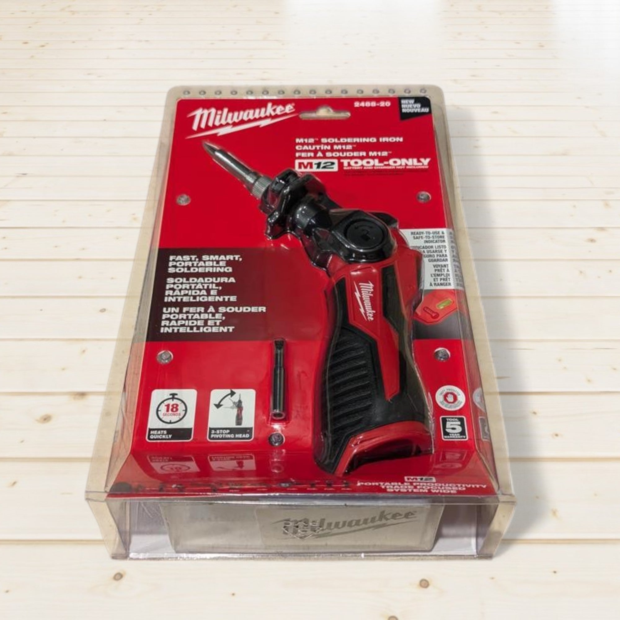 Milwaukee (2488-20) M12 12-Volt Lithium-Ion Cordless Soldering Iron (Tool-Only)