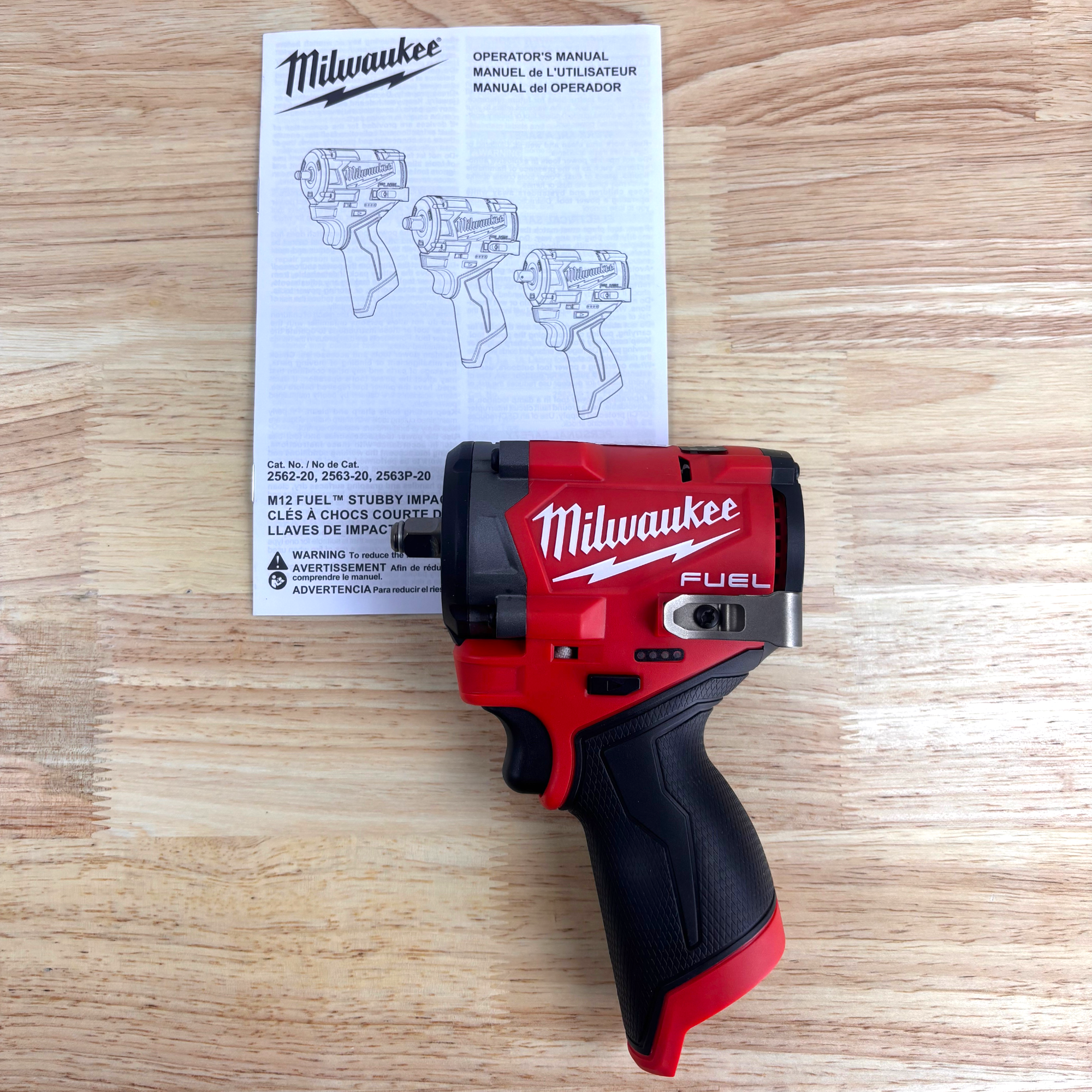 Milwaukee (2562-20) M12 FUEL 12V Lithium-Ion Brushless Cordless Stubby 3/8 in. Impact Wrench - genuine, brand new in secure, non-retail packaging