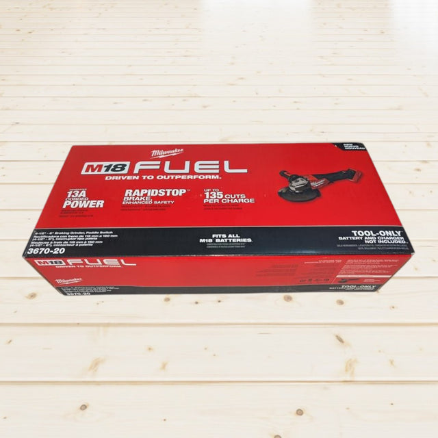 Milwaukee (3670-20) M18 FUEL 18-Volt Lithium-Ion Brushless Cordless 4-1/2 in./6 in. Braking Grinder with Paddle Switch (Tool-Only)