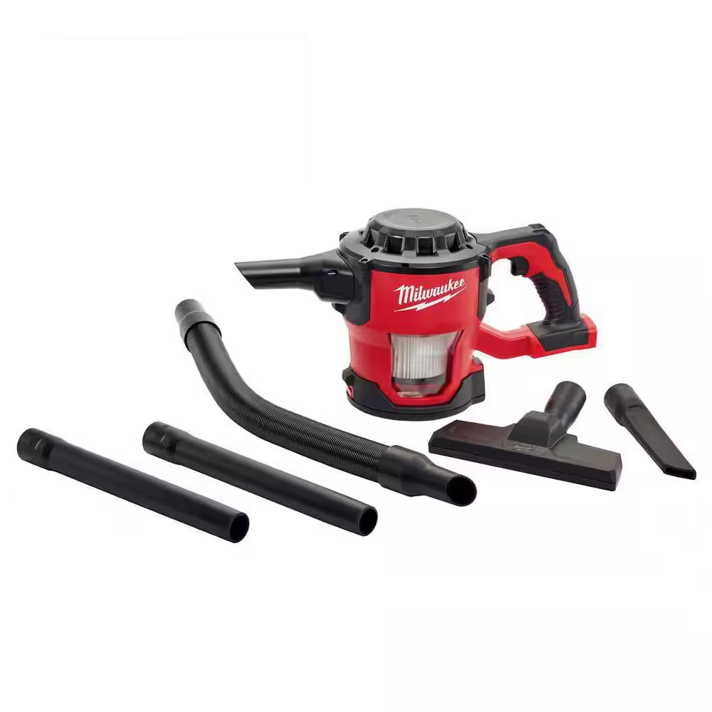 Milwaukee Bagless M18 18-Volt Lithium-Ion Cordless HEPA Compact Handheld Vacuum (Tool-Only) 0882-20