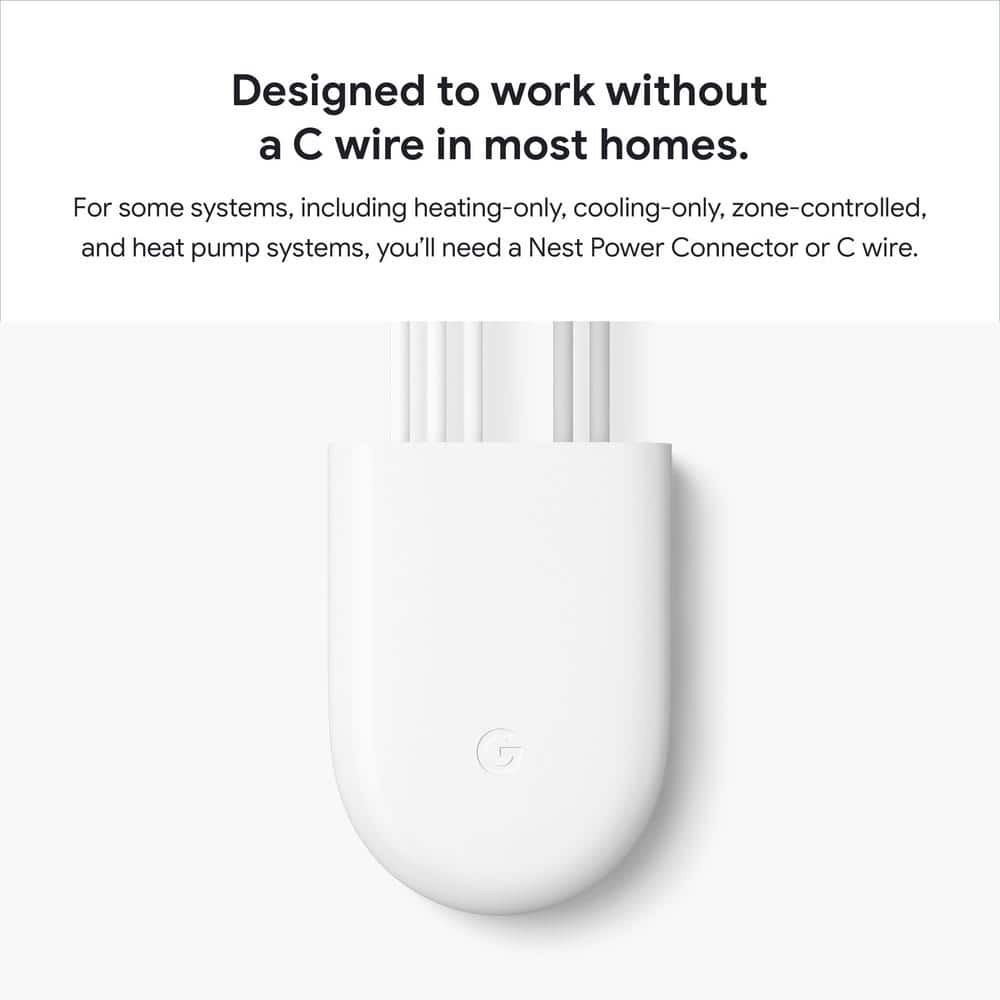 Google (GA01334-US) Nest Thermostat - Smart Programmable Wi-Fi Thermostat - Snow