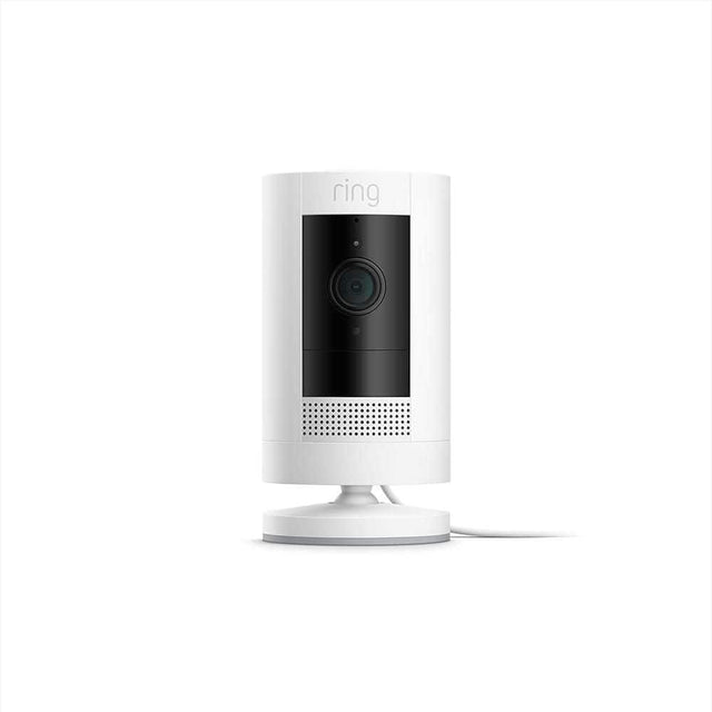 Ring Stick Up Cam Plug-In - Indoor/Outdoor Smart Security Camera with Two-Way Talk, Color Night Vision, Live View, White B0C5QRYBJB
